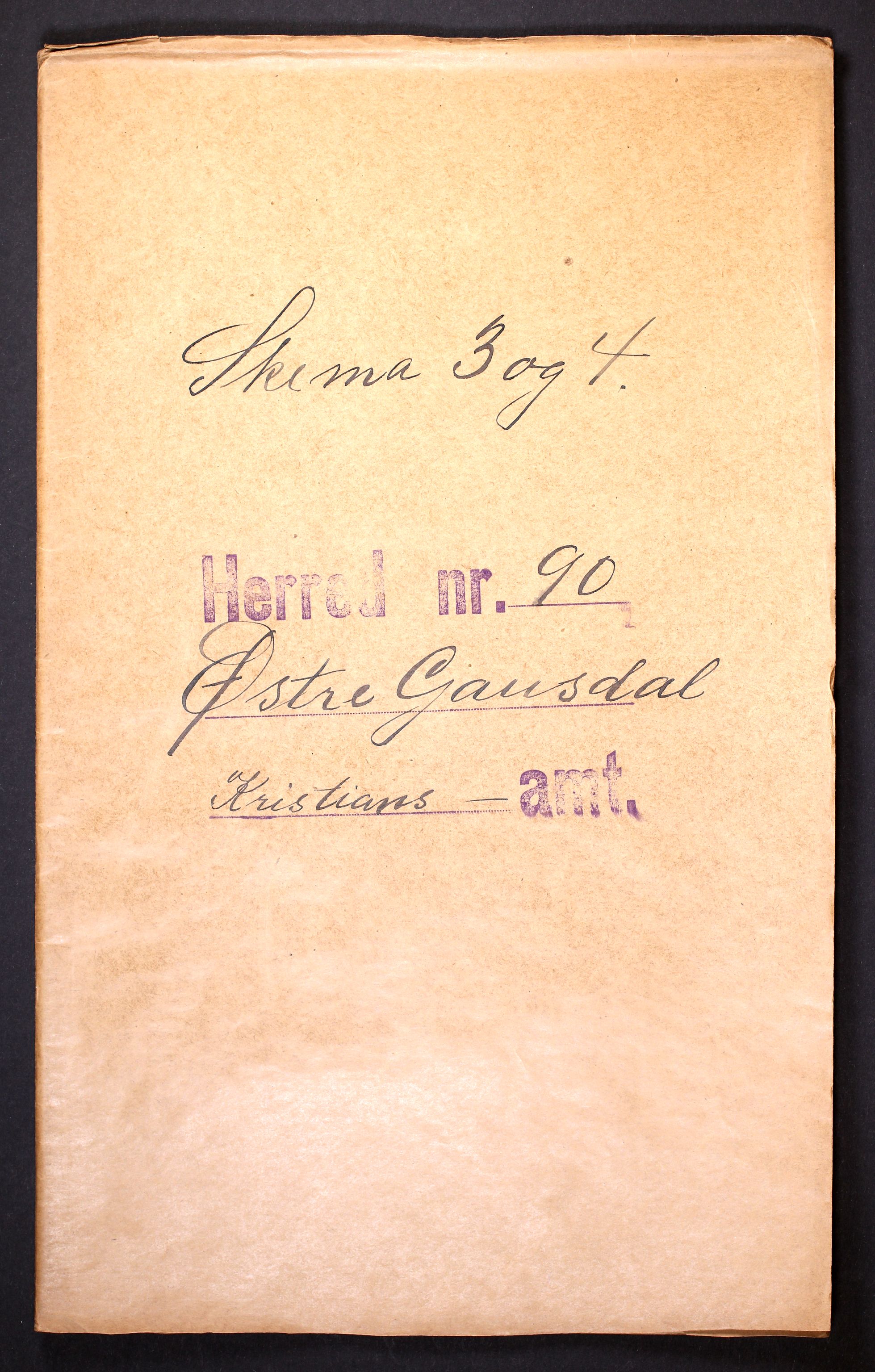 RA, Folketelling 1910 for 0522 Østre Gausdal herred, 1910, s. 1