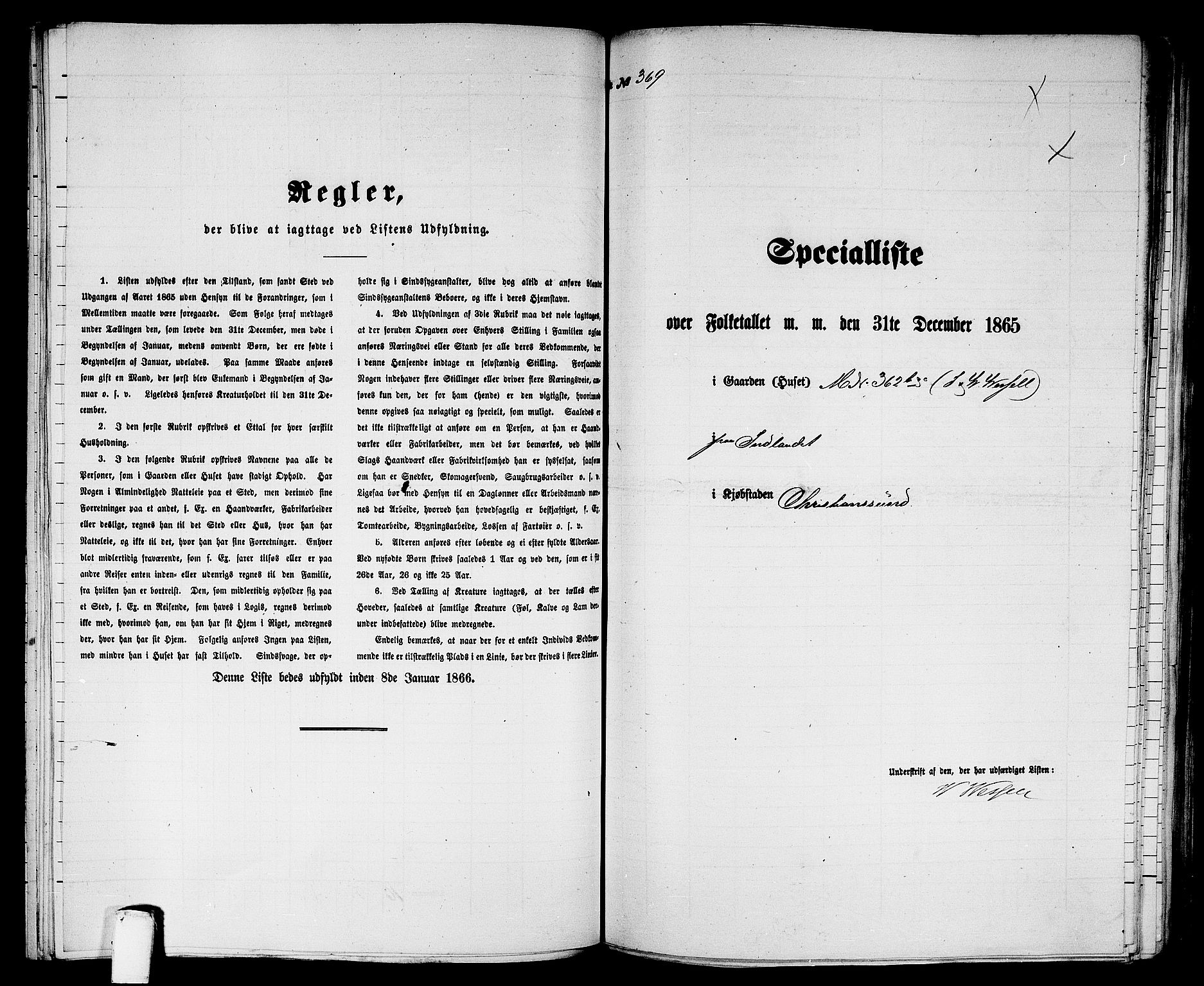 RA, Folketelling 1865 for 1503B Kristiansund prestegjeld, Kristiansund kjøpstad, 1865, s. 752