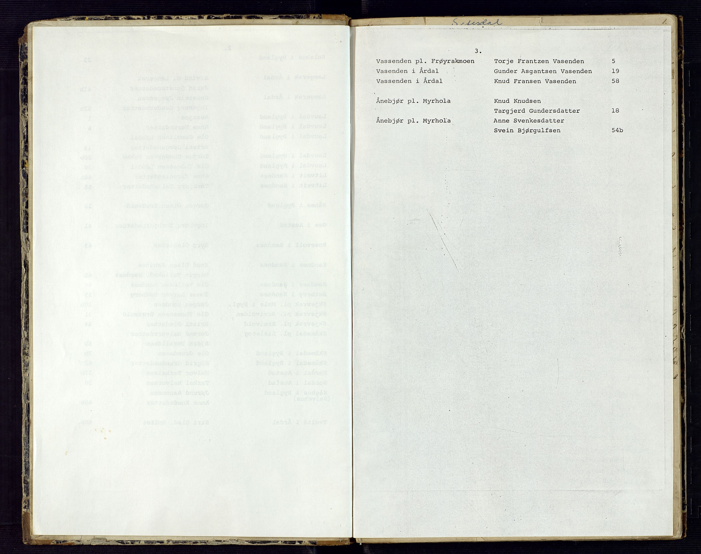Setesdal sorenskriveri, SAK/1221-0011/H/Hc/L0027: Skifteregistreringsprotokoll nr 2 Ose tinglag med register, 1865-1877, s. 3