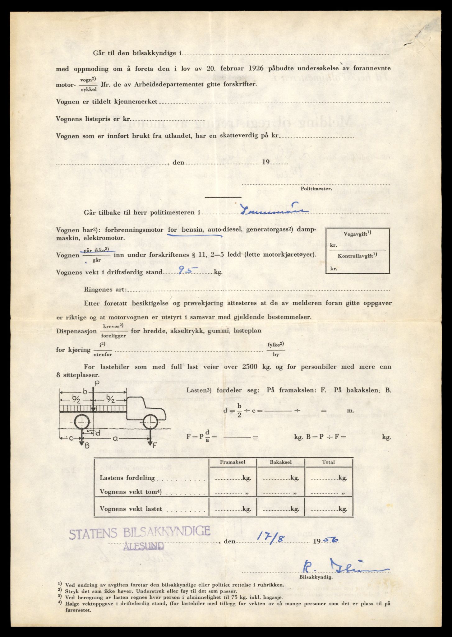 Møre og Romsdal vegkontor - Ålesund trafikkstasjon, AV/SAT-A-4099/F/Fe/L0040: Registreringskort for kjøretøy T 13531 - T 13709, 1927-1998, s. 302