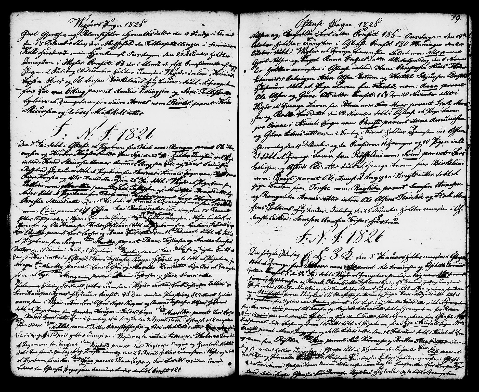 Kvam sokneprestembete, AV/SAB-A-76201/H/Haa: Ministerialbok nr. A 5, 1796-1832, s. 79