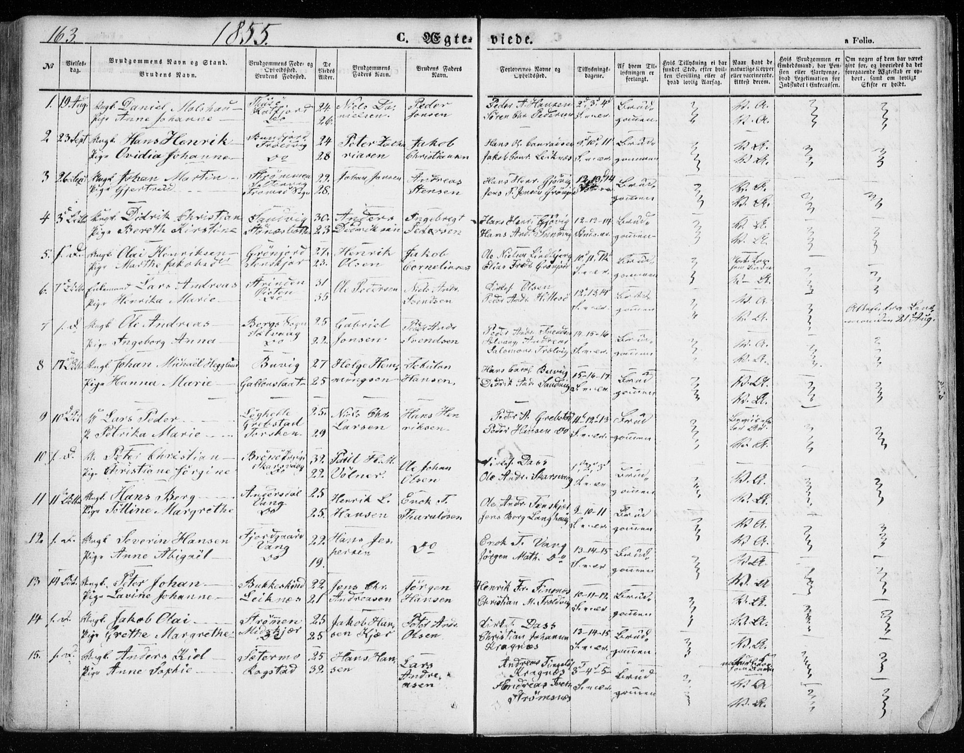 Lenvik sokneprestembete, AV/SATØ-S-1310/H/Ha/Haa/L0007kirke: Ministerialbok nr. 7, 1855-1865, s. 163