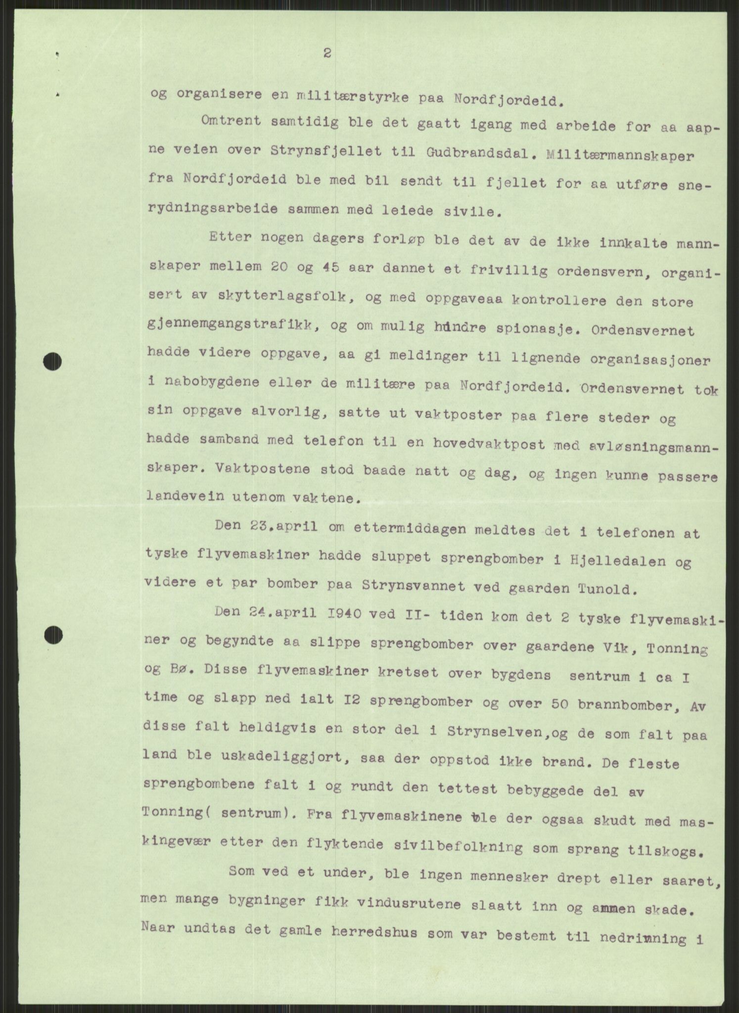 Forsvaret, Forsvarets krigshistoriske avdeling, AV/RA-RAFA-2017/Y/Ya/L0015: II-C-11-31 - Fylkesmenn.  Rapporter om krigsbegivenhetene 1940., 1940, s. 573