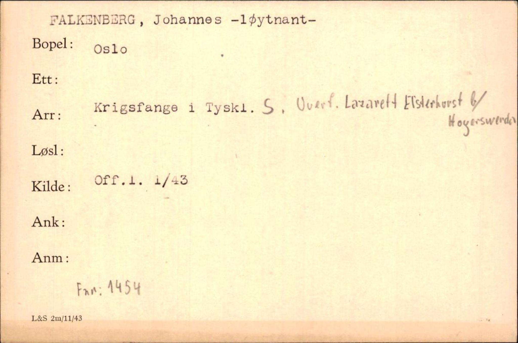 Forsvaret, Forsvarets krigshistoriske avdeling, AV/RA-RAFA-2017/Y/Yf/L0200: II-C-11-2102  -  Norske krigsfanger i Tyskland, 1940-1945, s. 254