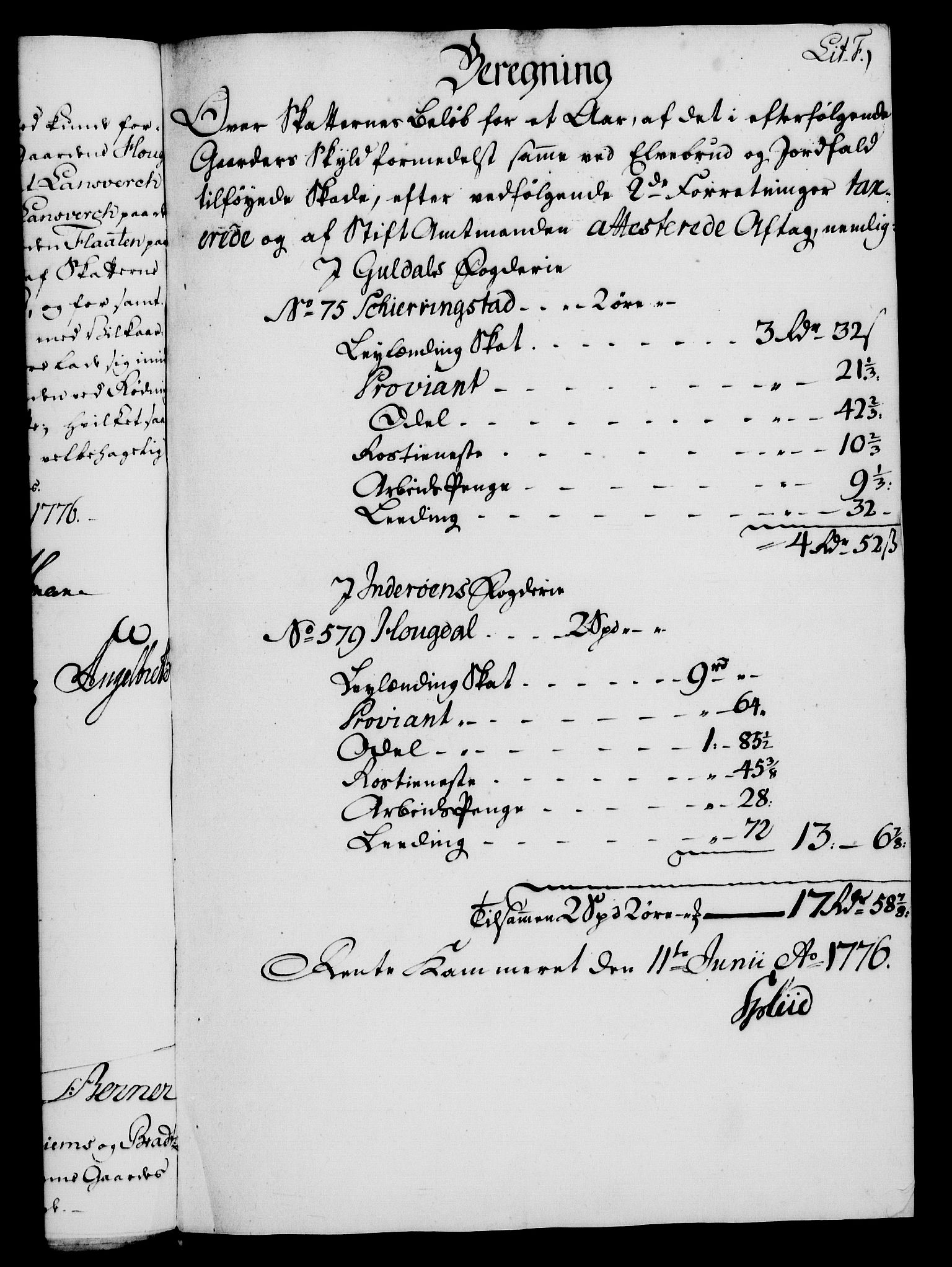 Rentekammeret, Kammerkanselliet, AV/RA-EA-3111/G/Gf/Gfa/L0058: Norsk relasjons- og resolusjonsprotokoll (merket RK 52.58), 1776, s. 125