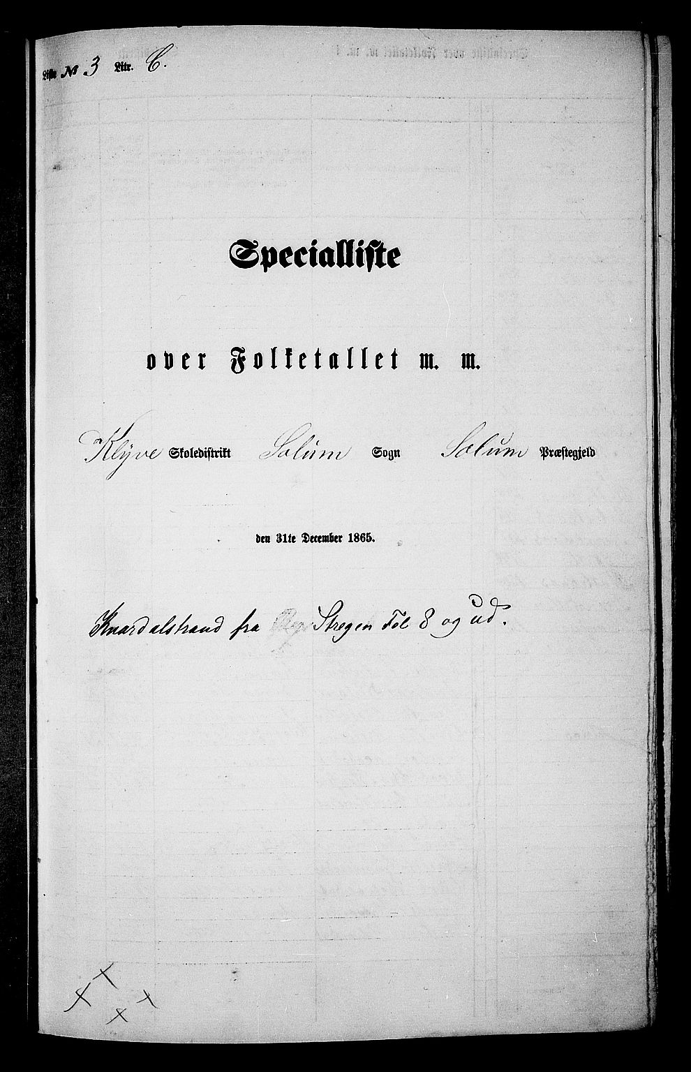 RA, Folketelling 1865 for 0818P Solum prestegjeld, 1865, s. 96