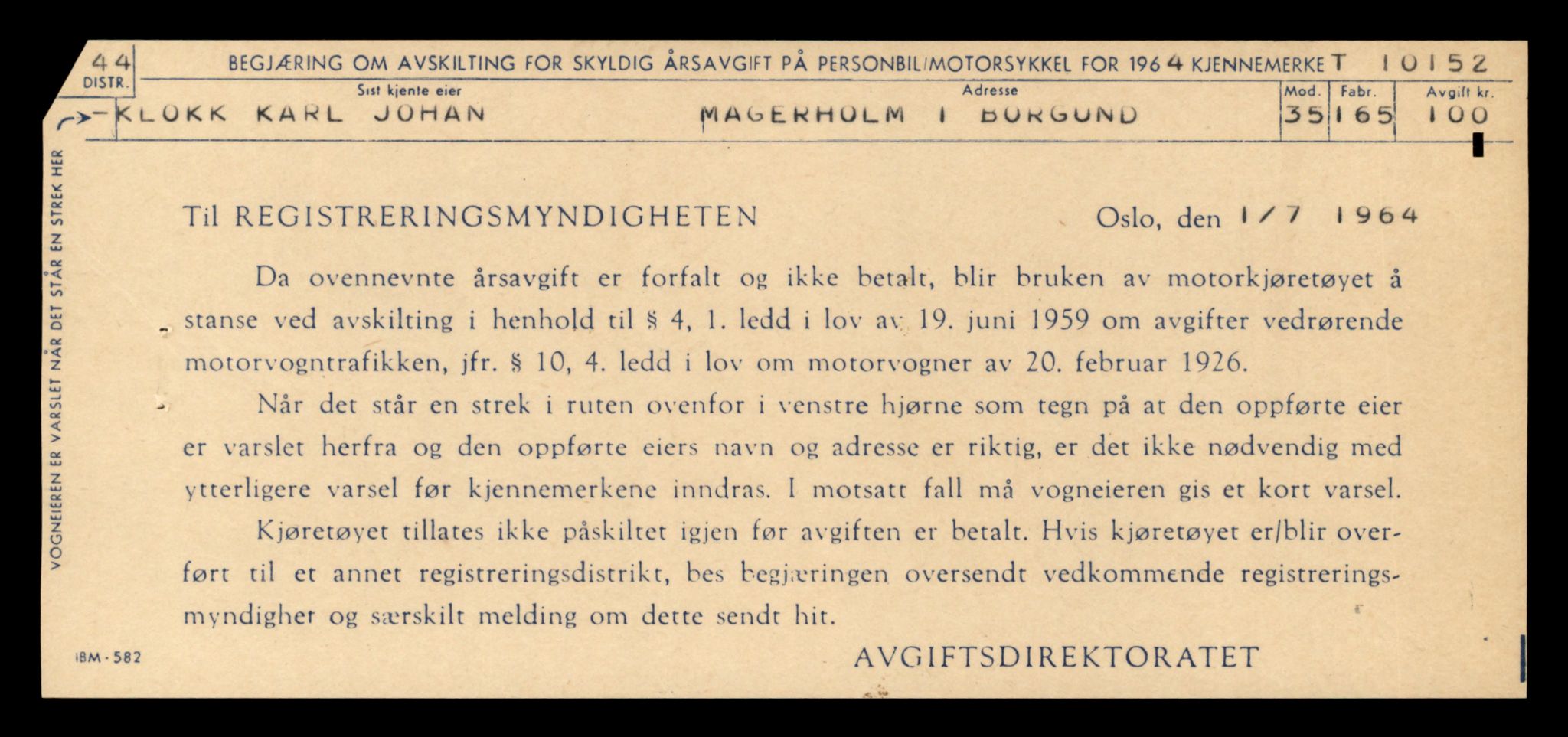 Møre og Romsdal vegkontor - Ålesund trafikkstasjon, AV/SAT-A-4099/F/Fe/L0018: Registreringskort for kjøretøy T 10091 - T 10227, 1927-1998, s. 1935