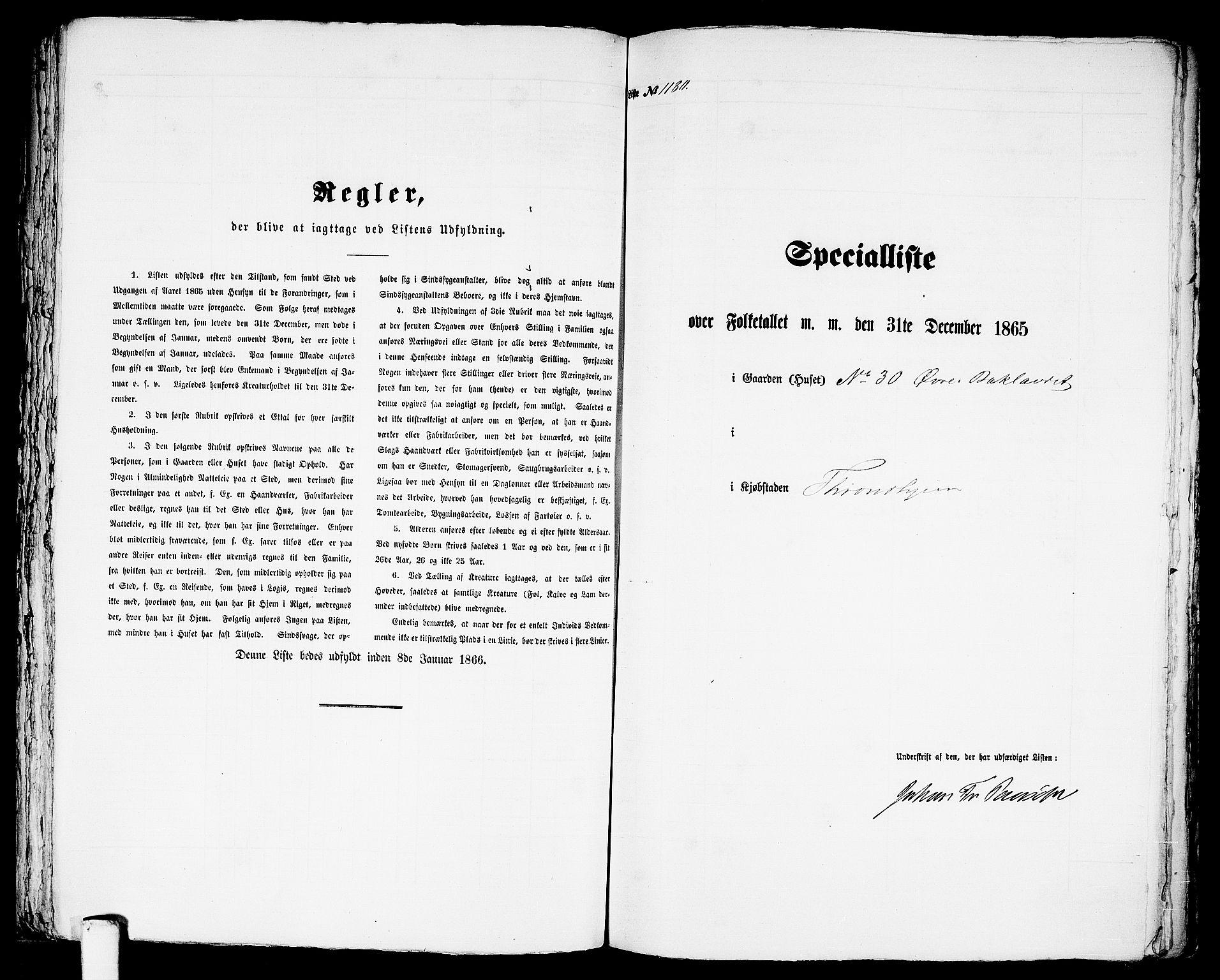 RA, Folketelling 1865 for 1601 Trondheim kjøpstad, 1865, s. 2454