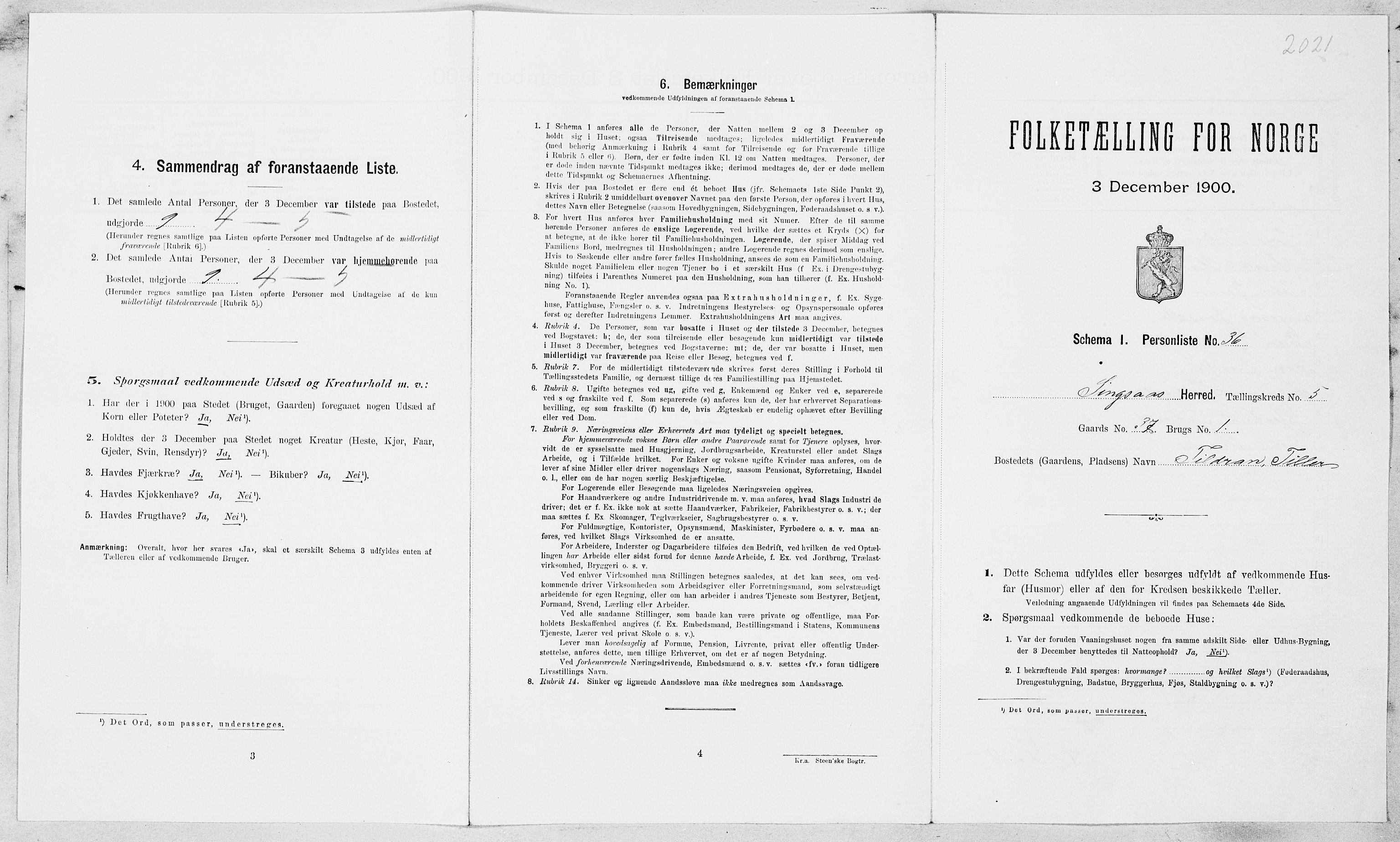 SAT, Folketelling 1900 for 1646 Singsås herred, 1900, s. 387