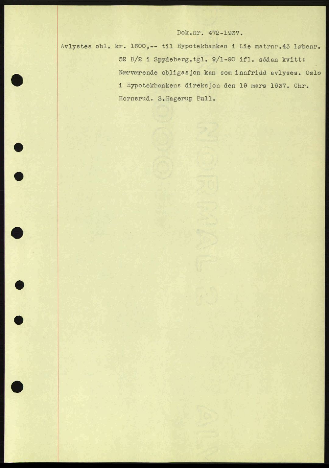 Moss sorenskriveri, SAO/A-10168: Pantebok nr. B3, 1937-1937, Dagboknr: 472/1937