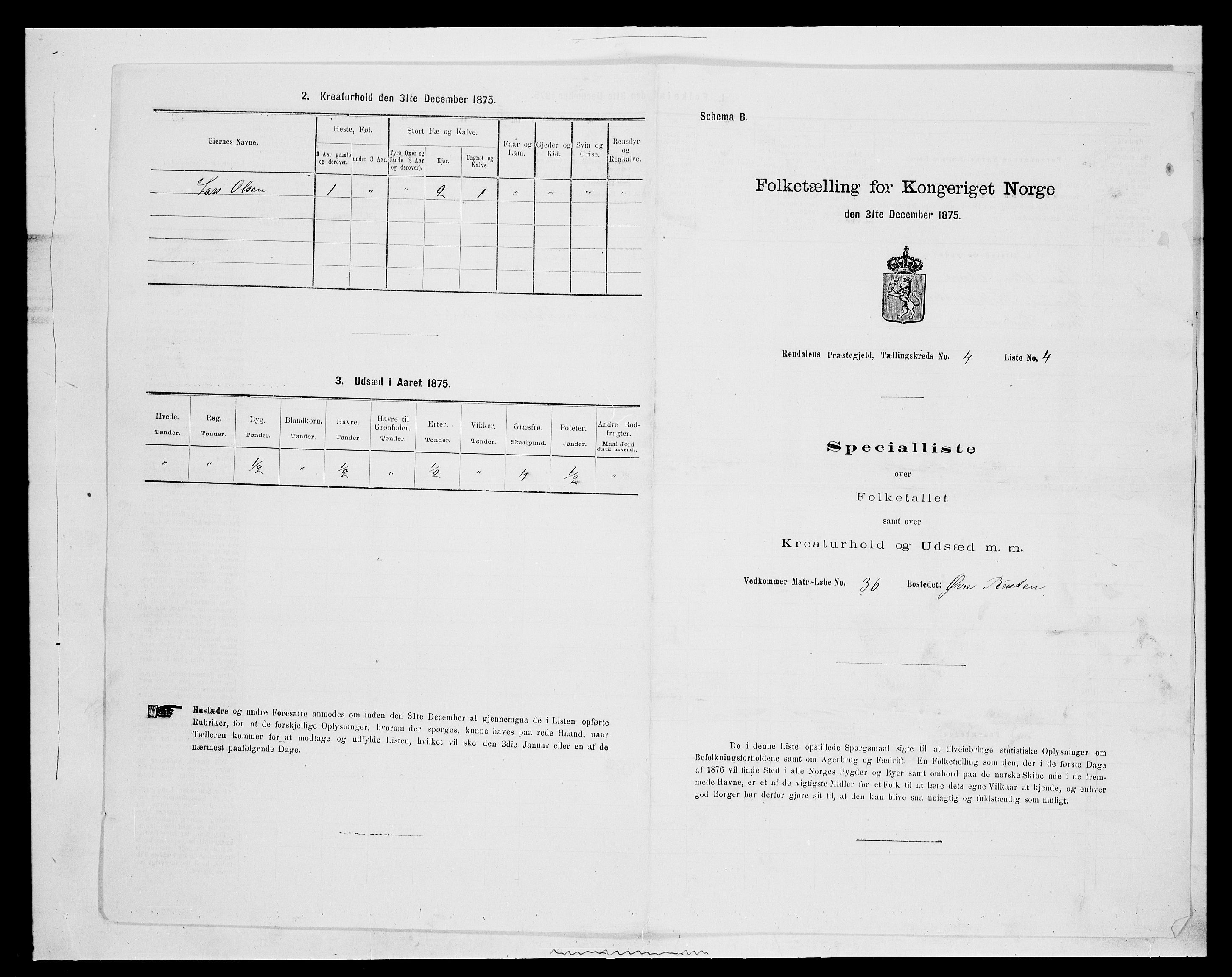 SAH, Folketelling 1875 for 0432P Rendalen prestegjeld, 1875, s. 403