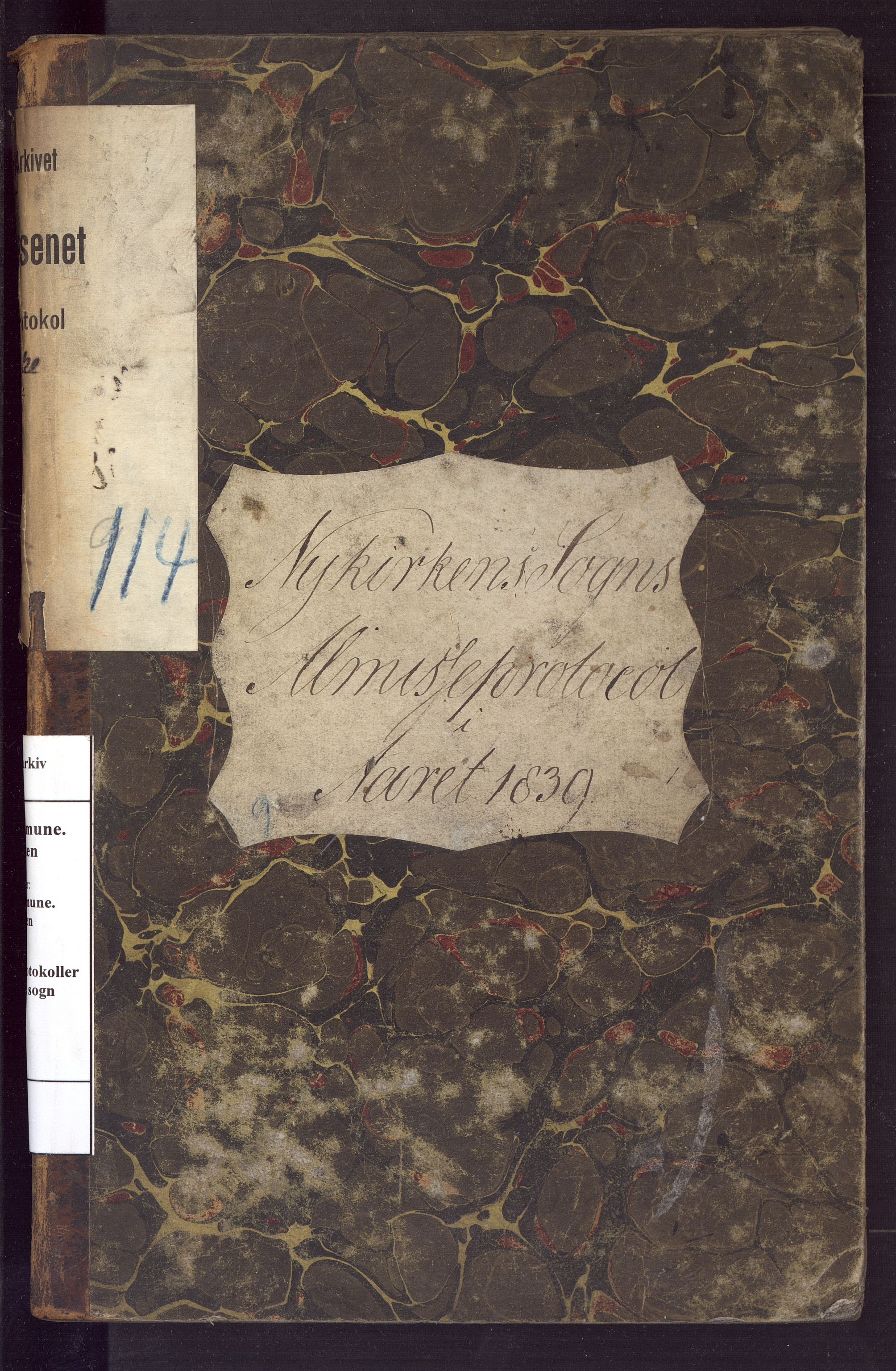 Bergen kommune. Sosialvesen, BBA/A-2588/F/Fd/Fda/L0012: Almisseprotokoll - Nykirken sogn, 1839, 1839