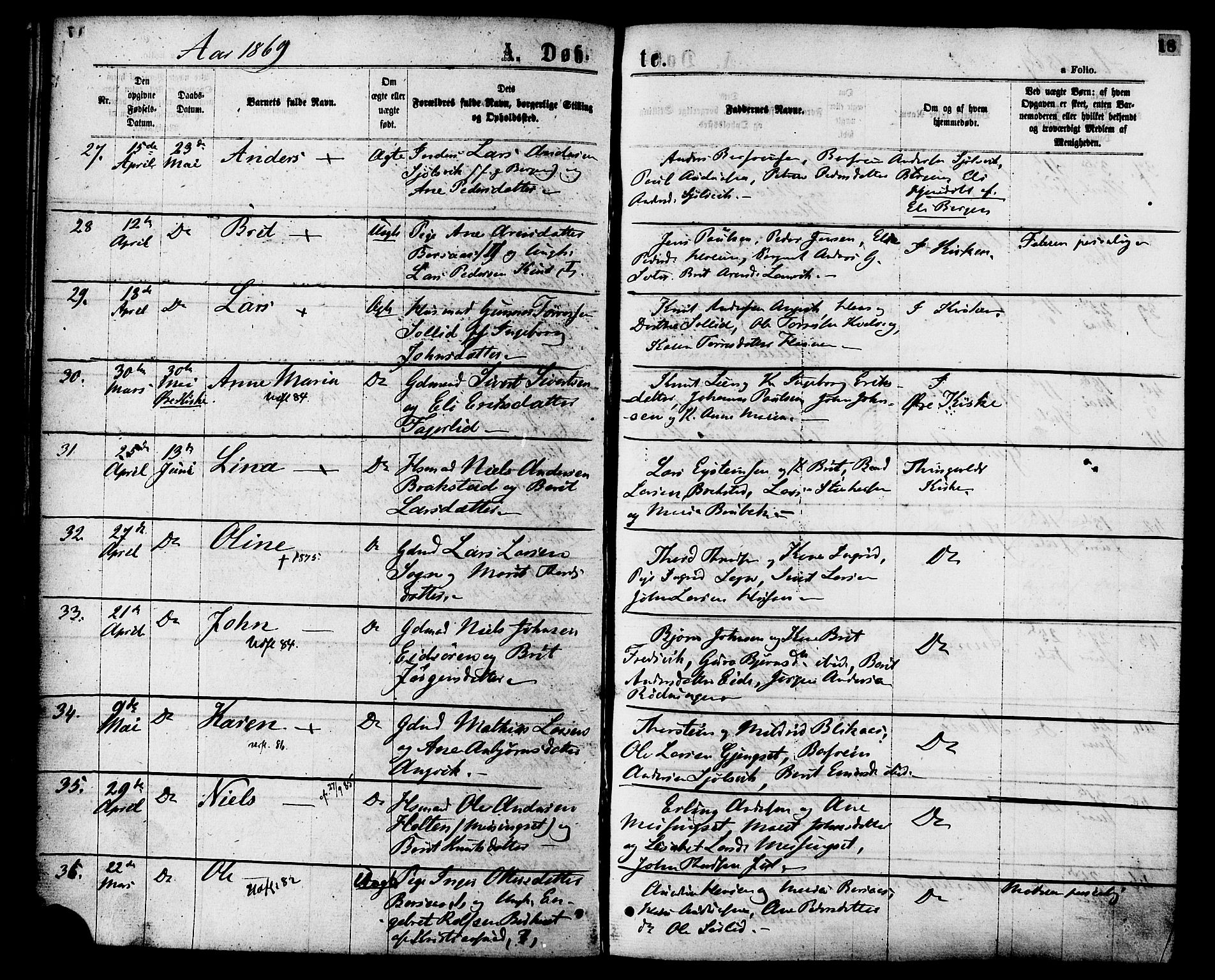 Ministerialprotokoller, klokkerbøker og fødselsregistre - Møre og Romsdal, AV/SAT-A-1454/586/L0986: Ministerialbok nr. 586A12, 1867-1878, s. 18