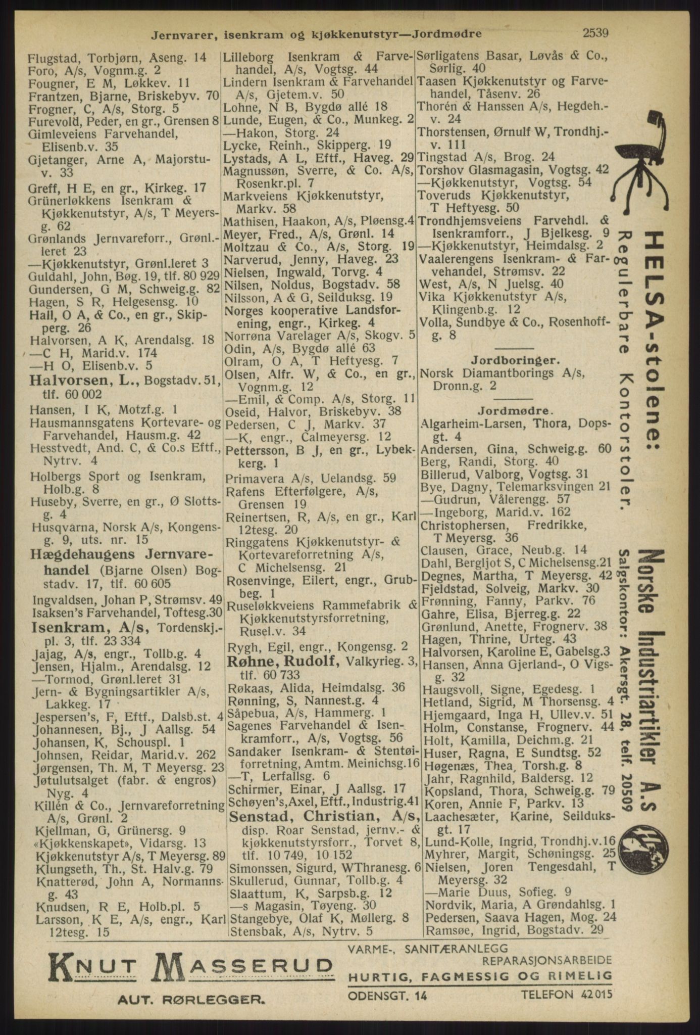 Kristiania/Oslo adressebok, PUBL/-, 1936, s. 2539