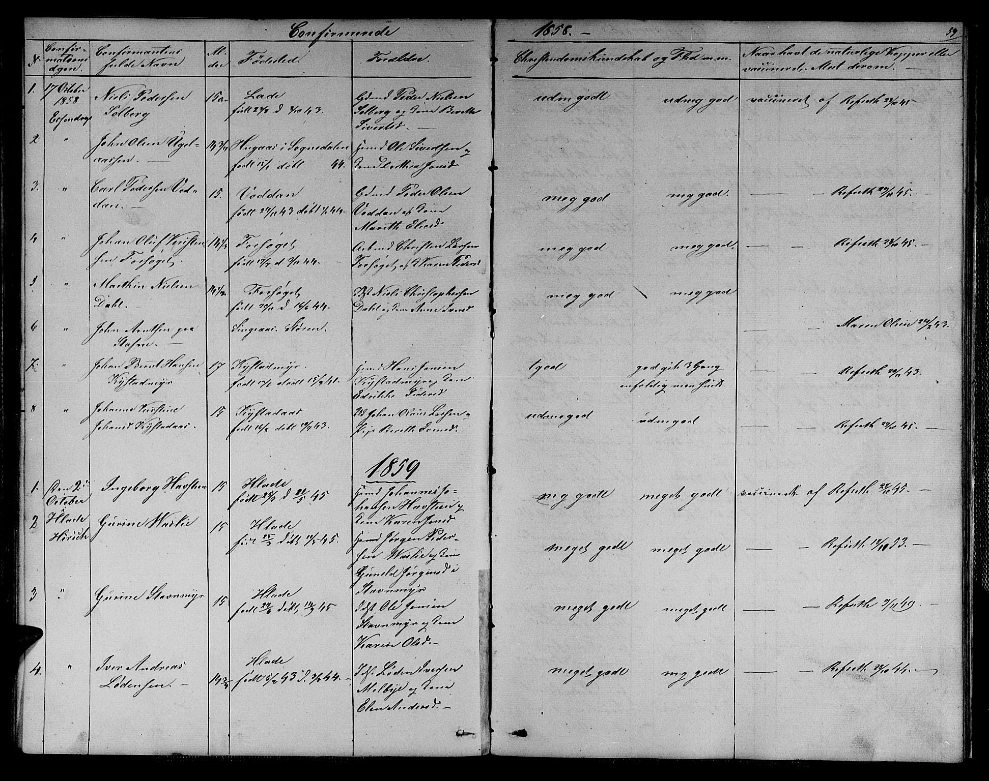 Ministerialprotokoller, klokkerbøker og fødselsregistre - Sør-Trøndelag, SAT/A-1456/611/L0353: Klokkerbok nr. 611C01, 1854-1881, s. 59