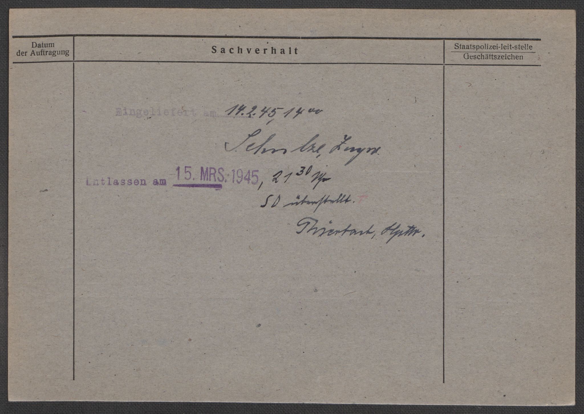 Befehlshaber der Sicherheitspolizei und des SD, RA/RAFA-5969/E/Ea/Eaa/L0008: Register over norske fanger i Møllergata 19: Oelze-Ru, 1940-1945, s. 19