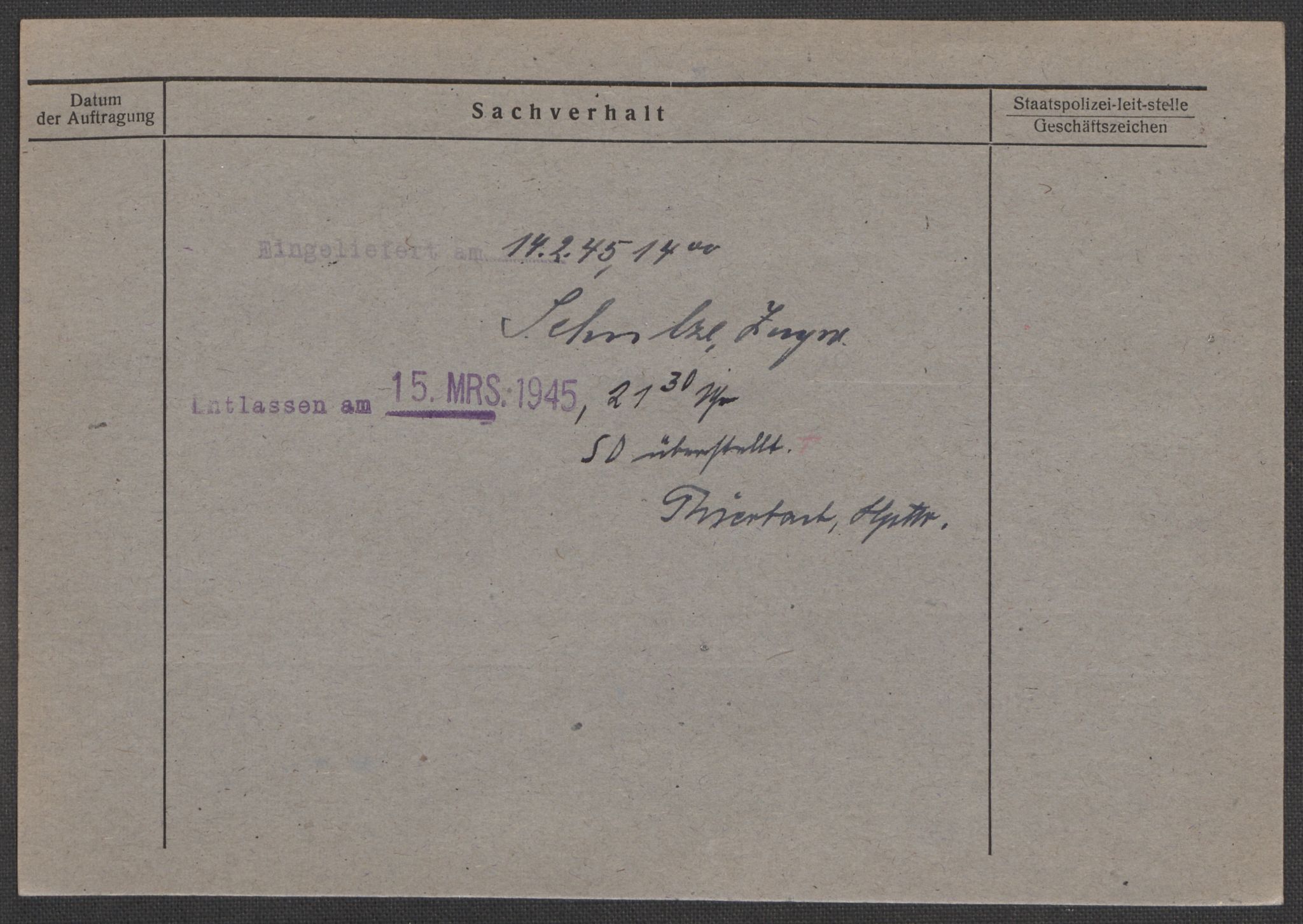 Befehlshaber der Sicherheitspolizei und des SD, AV/RA-RAFA-5969/E/Ea/Eaa/L0008: Register over norske fanger i Møllergata 19: Oelze-Ru, 1940-1945, s. 19