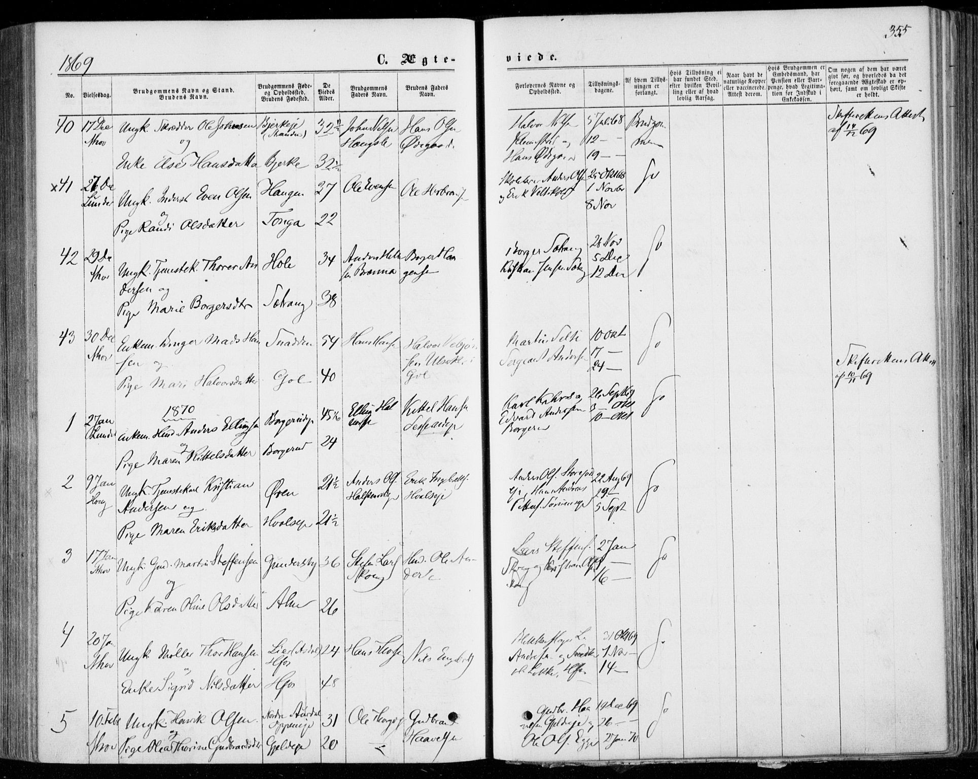 Norderhov kirkebøker, AV/SAKO-A-237/F/Fa/L0013: Ministerialbok nr. 13, 1866-1874, s. 355
