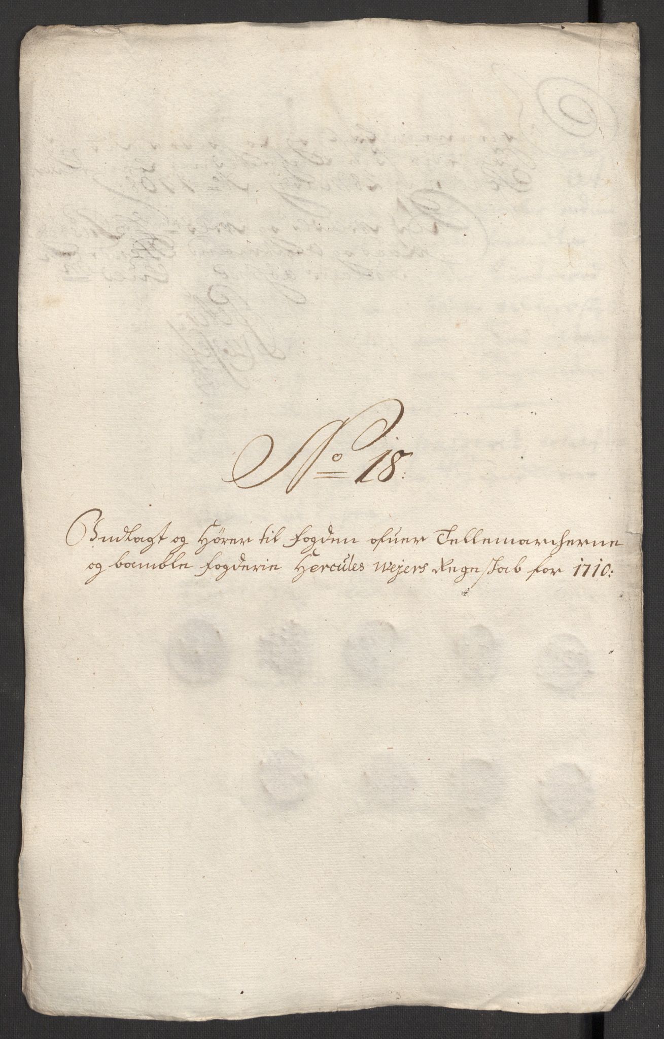 Rentekammeret inntil 1814, Reviderte regnskaper, Fogderegnskap, AV/RA-EA-4092/R36/L2117: Fogderegnskap Øvre og Nedre Telemark og Bamble, 1707, s. 496