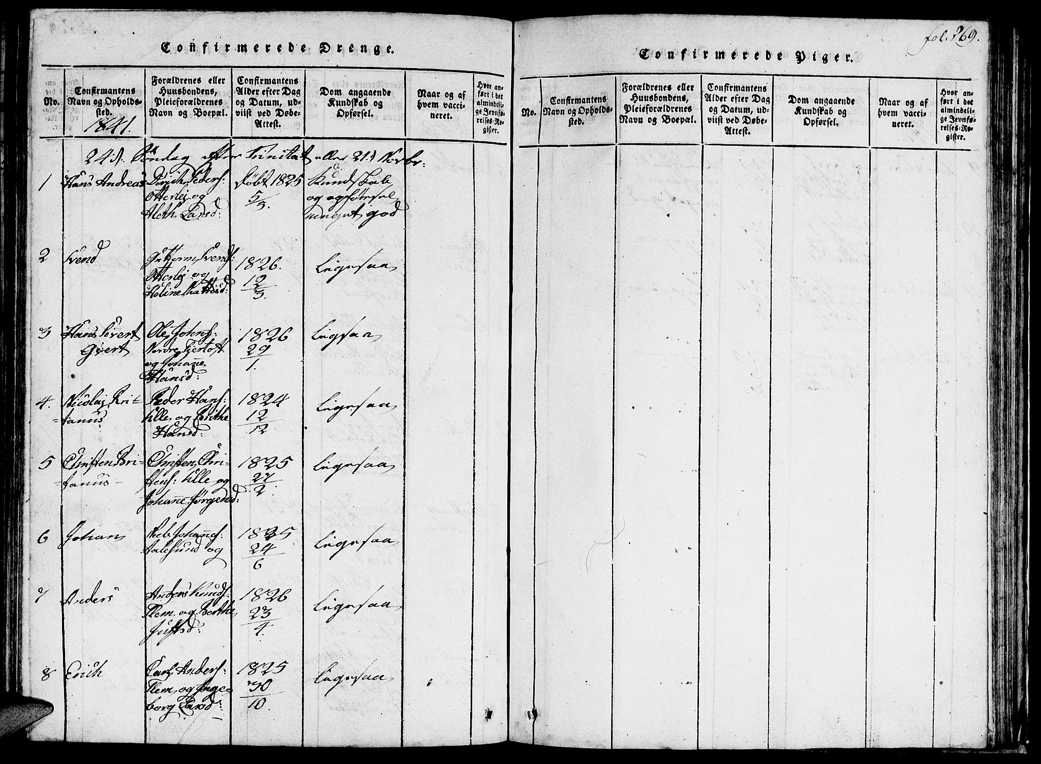 Ministerialprotokoller, klokkerbøker og fødselsregistre - Møre og Romsdal, SAT/A-1454/536/L0506: Klokkerbok nr. 536C01, 1818-1859, s. 269