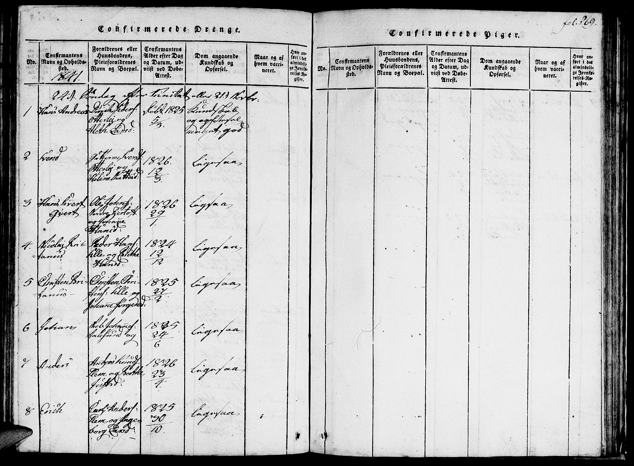 Ministerialprotokoller, klokkerbøker og fødselsregistre - Møre og Romsdal, AV/SAT-A-1454/536/L0506: Klokkerbok nr. 536C01, 1818-1859, s. 269