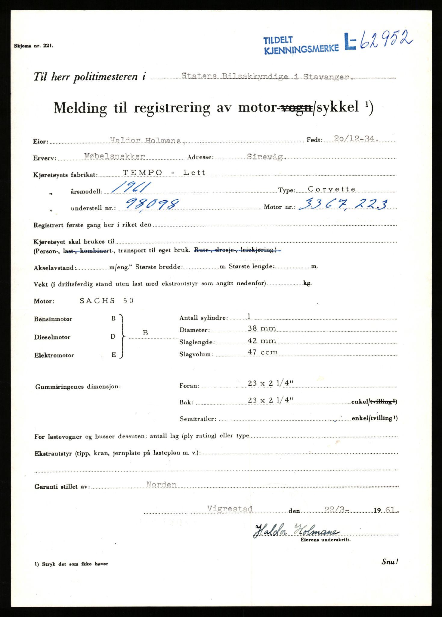 Stavanger trafikkstasjon, AV/SAST-A-101942/0/F/L0063: L-62700 - L-63799, 1930-1971, s. 707