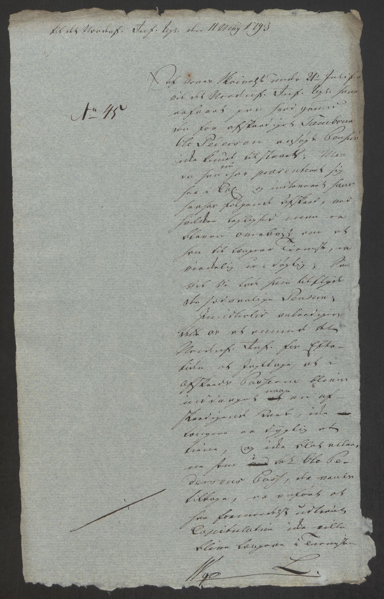 Forsvaret, Den norske kvesthuskasse/krigshospitalkasse, AV/RA-RAFA-1887/F/Fa/L0008: Konsepter, 1790-1793, s. 1088
