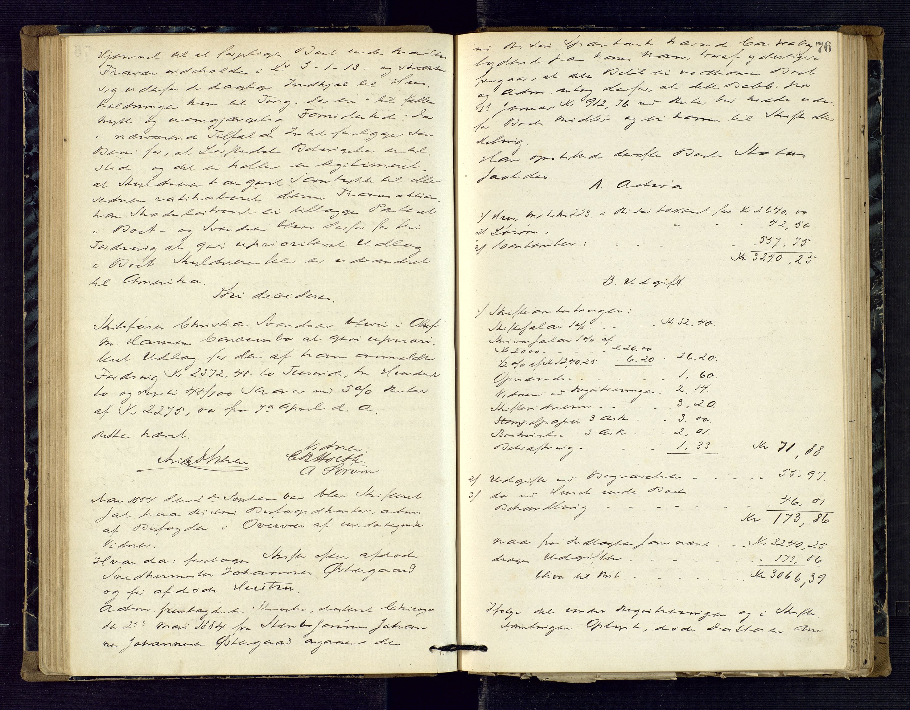Risør byfogd, AV/SAK-1222-0005/H/Hc/L0004: Skifteprotokoll nr. 3B, 1882-1886, s. 76