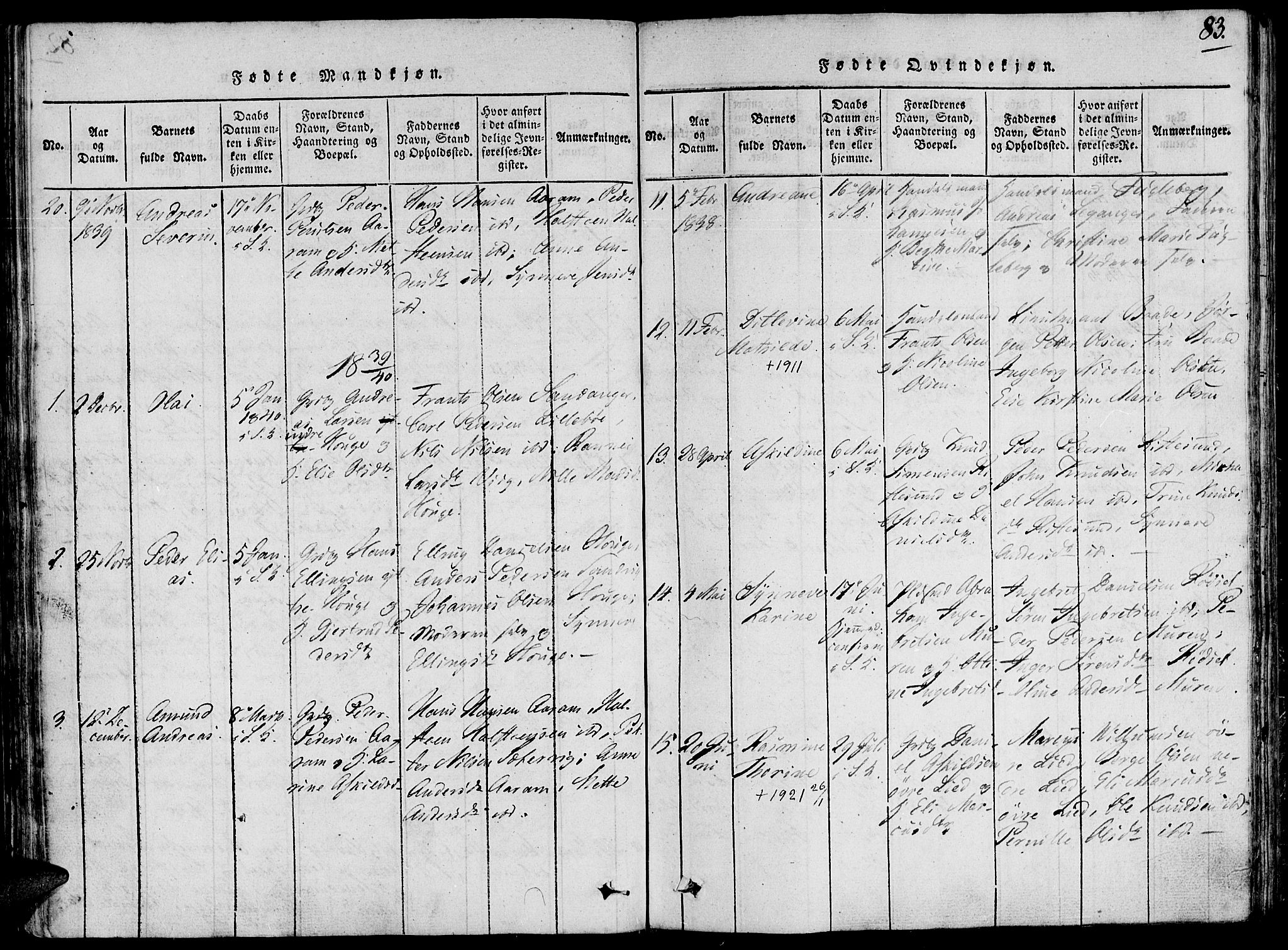 Ministerialprotokoller, klokkerbøker og fødselsregistre - Møre og Romsdal, AV/SAT-A-1454/503/L0033: Ministerialbok nr. 503A01, 1816-1841, s. 83