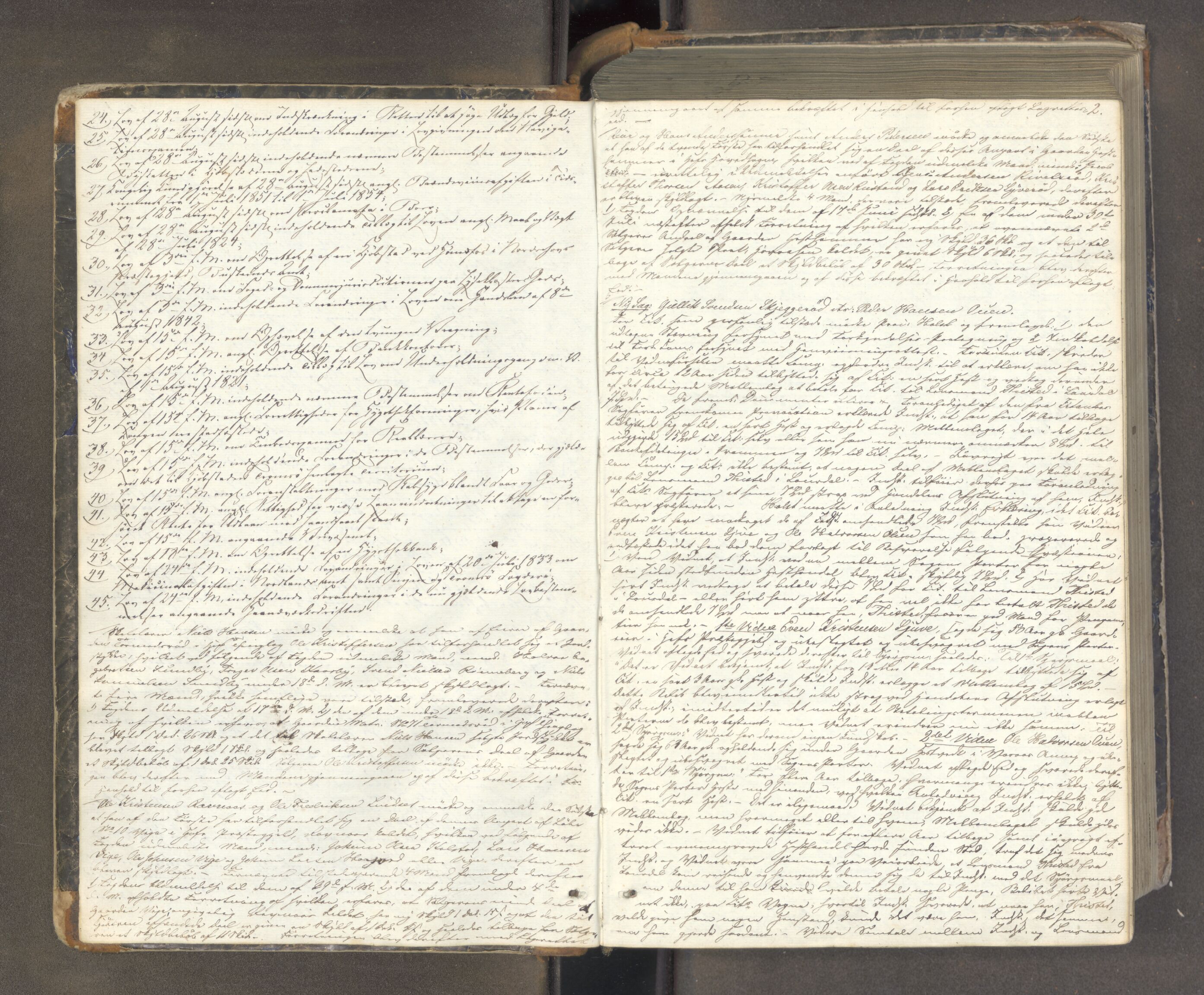 Nordre Jarlsberg sorenskriveri, AV/SAKO-A-80/F/Fa/Faa/L0040: Tingbok, 1851-1857, s. 1b-2a