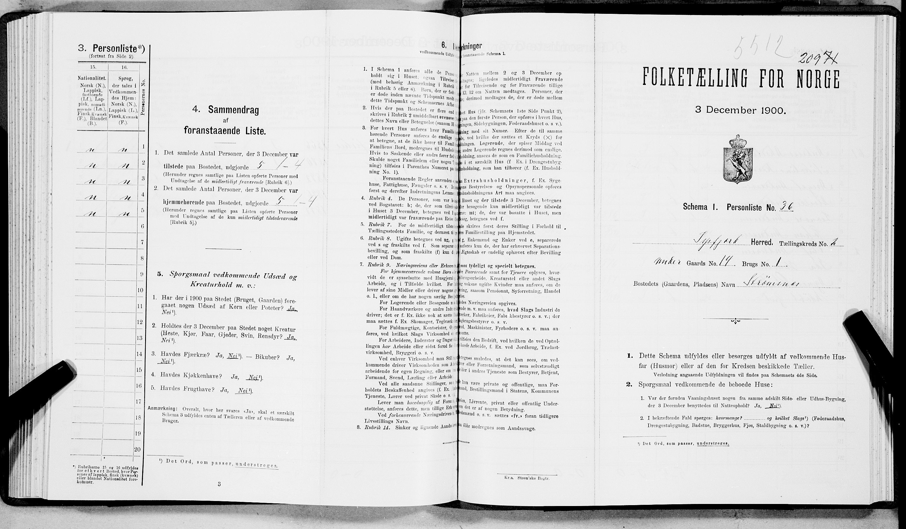 SAT, Folketelling 1900 for 1850 Tysfjord herred, 1900, s. 222