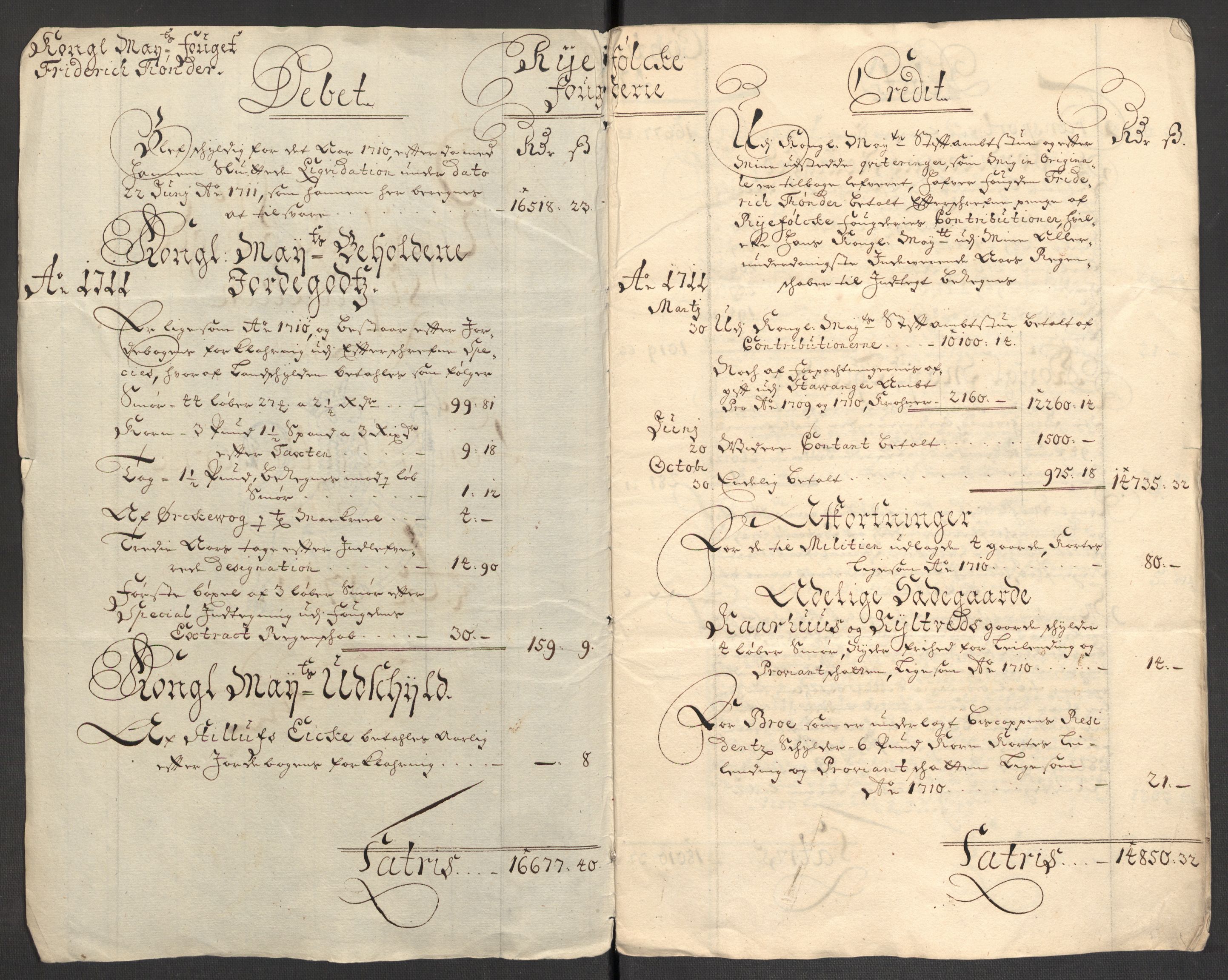 Rentekammeret inntil 1814, Reviderte regnskaper, Fogderegnskap, RA/EA-4092/R47/L2864: Fogderegnskap Ryfylke, 1711, s. 162