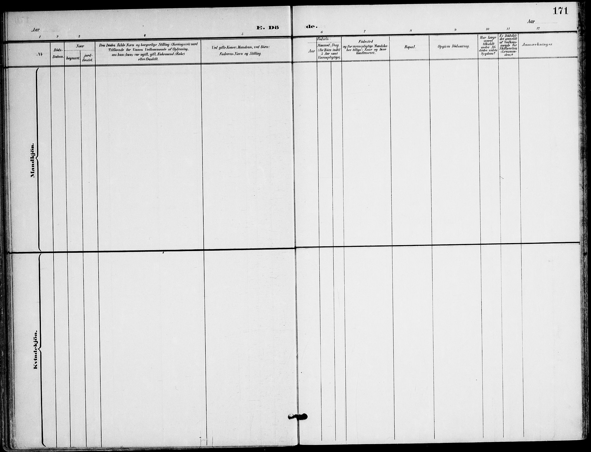 Ministerialprotokoller, klokkerbøker og fødselsregistre - Nordland, AV/SAT-A-1459/823/L0326: Ministerialbok nr. 823A03, 1899-1919, s. 171