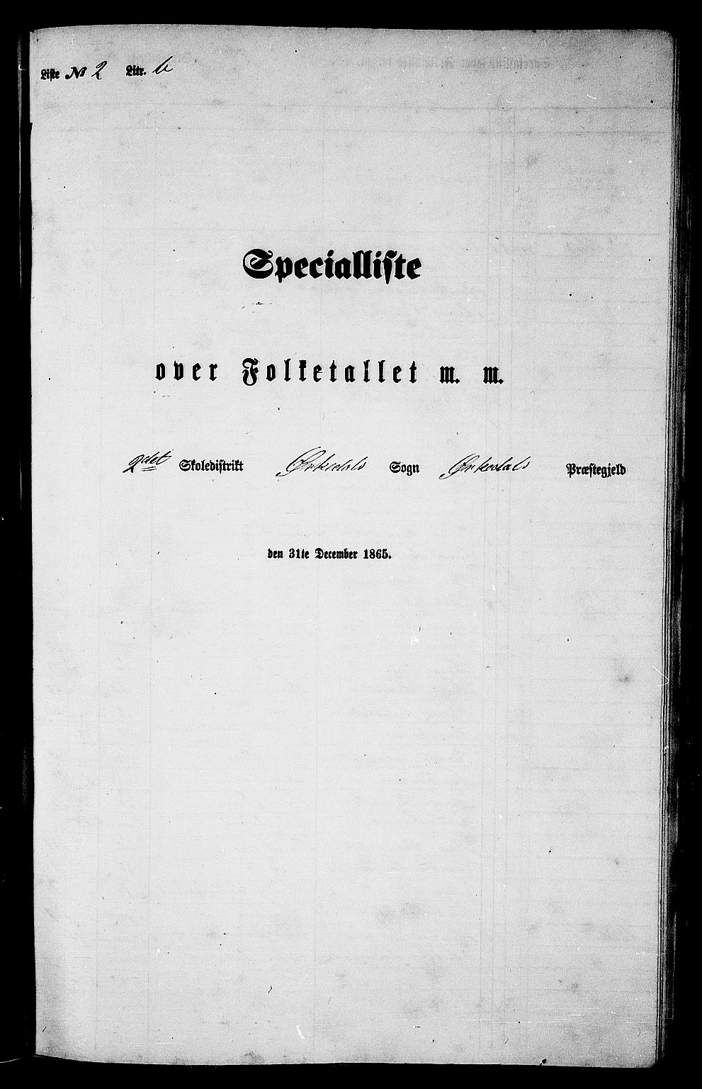 RA, Folketelling 1865 for 1638P Orkdal prestegjeld, 1865, s. 70