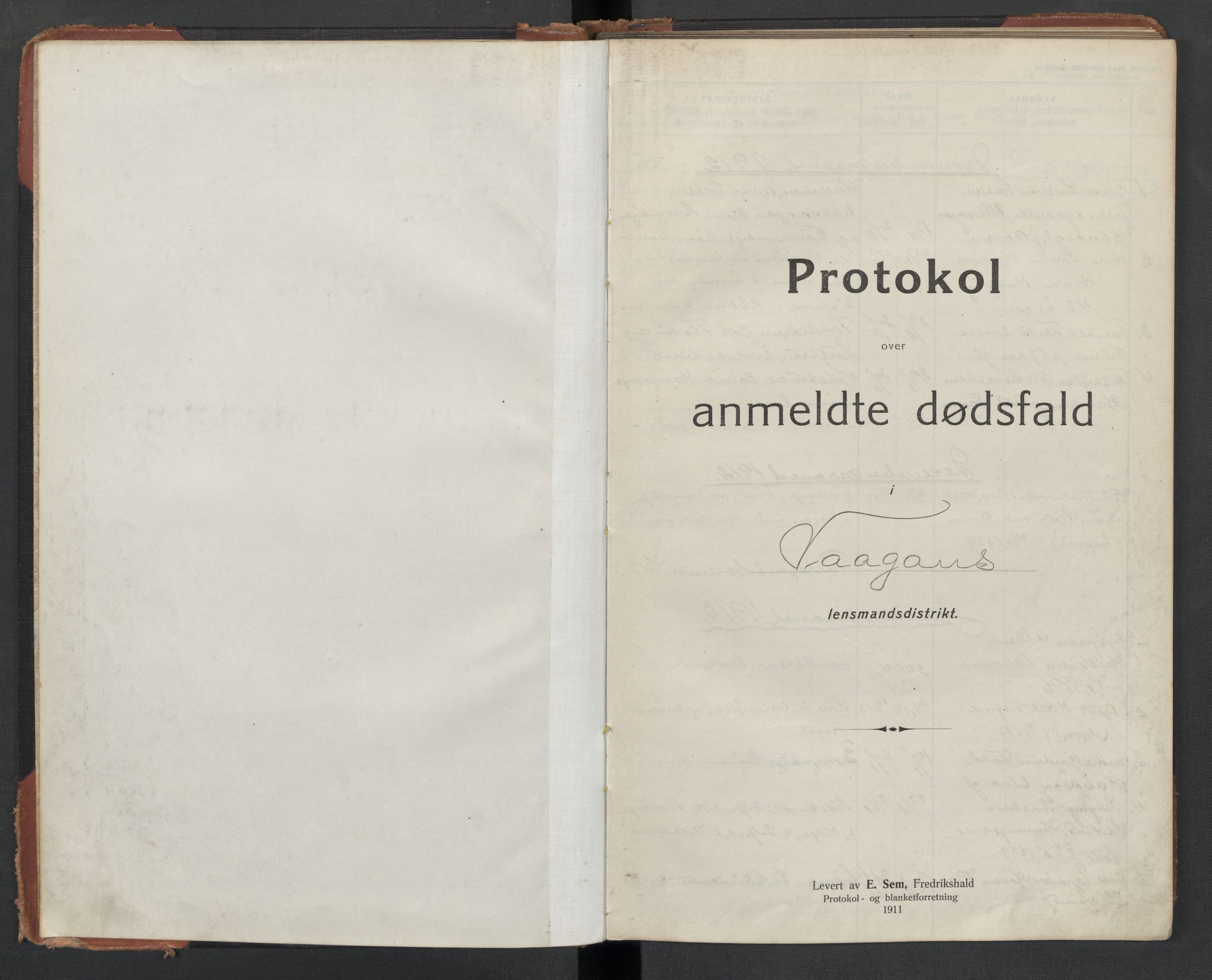 Vågan lensmannskontor, AV/SAT-A-5744/2/Gh/L0002: Dødsfallsprotokoll, 1912-1925