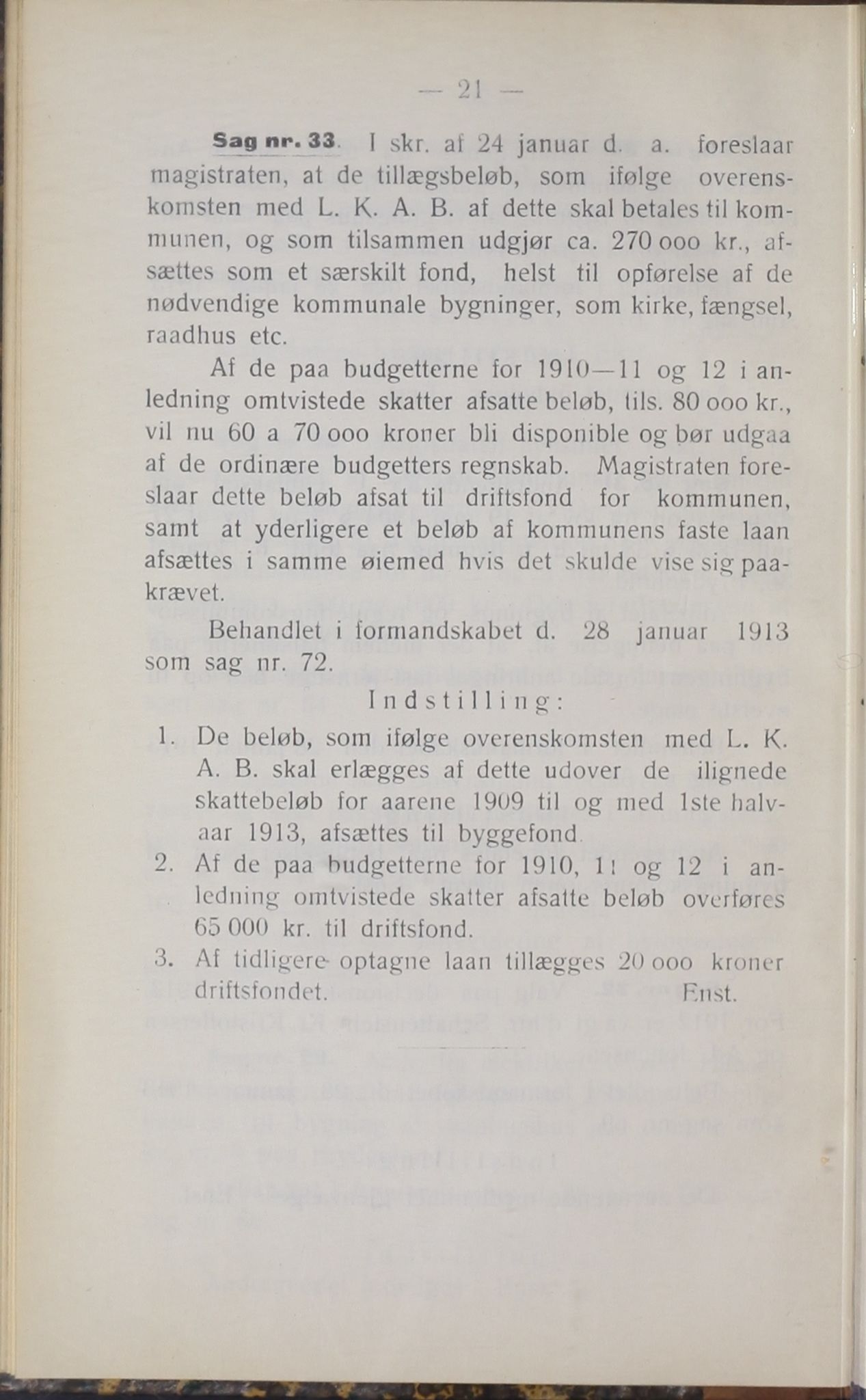 Narvik kommune. Formannskap , AIN/K-18050.150/A/Ab/L0003: Møtebok, 1913