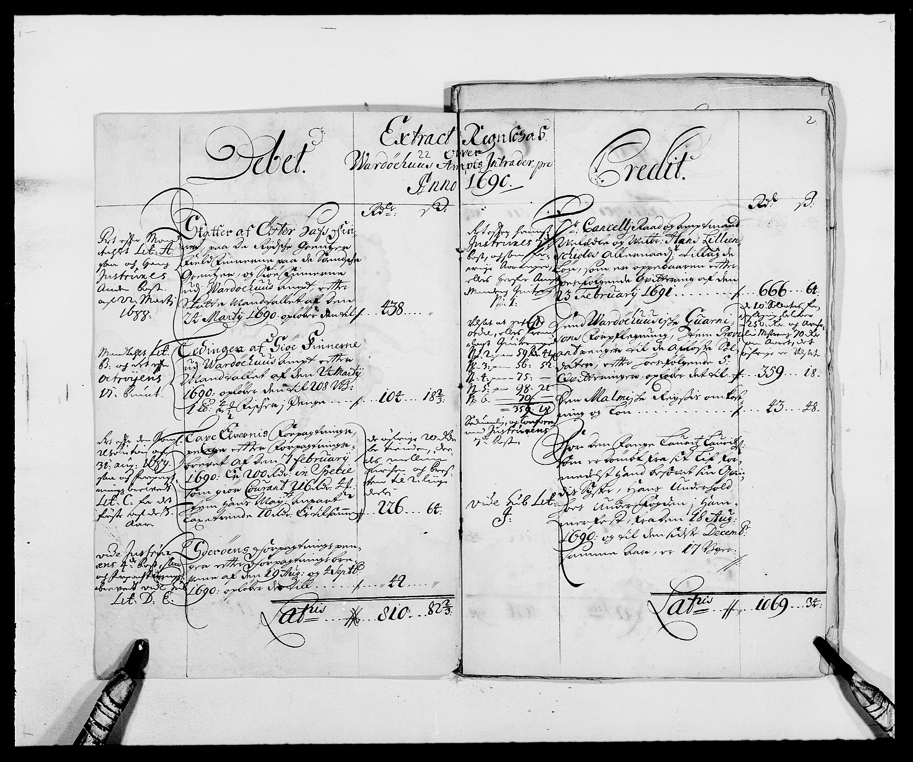 Rentekammeret inntil 1814, Reviderte regnskaper, Fogderegnskap, RA/EA-4092/R69/L4850: Fogderegnskap Finnmark/Vardøhus, 1680-1690, s. 200