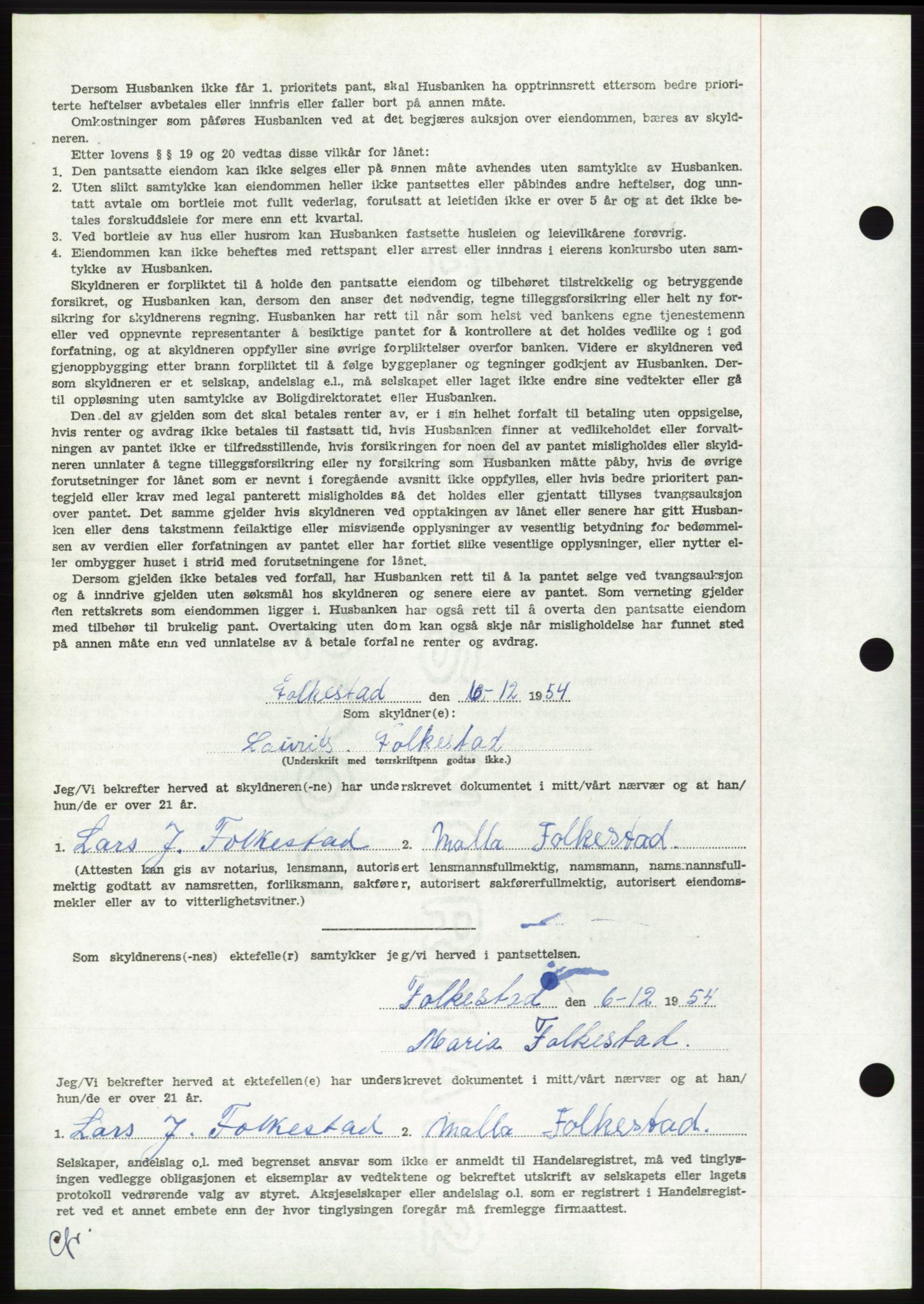 Søre Sunnmøre sorenskriveri, AV/SAT-A-4122/1/2/2C/L0126: Pantebok nr. 14B, 1954-1955, Dagboknr: 3168/1954