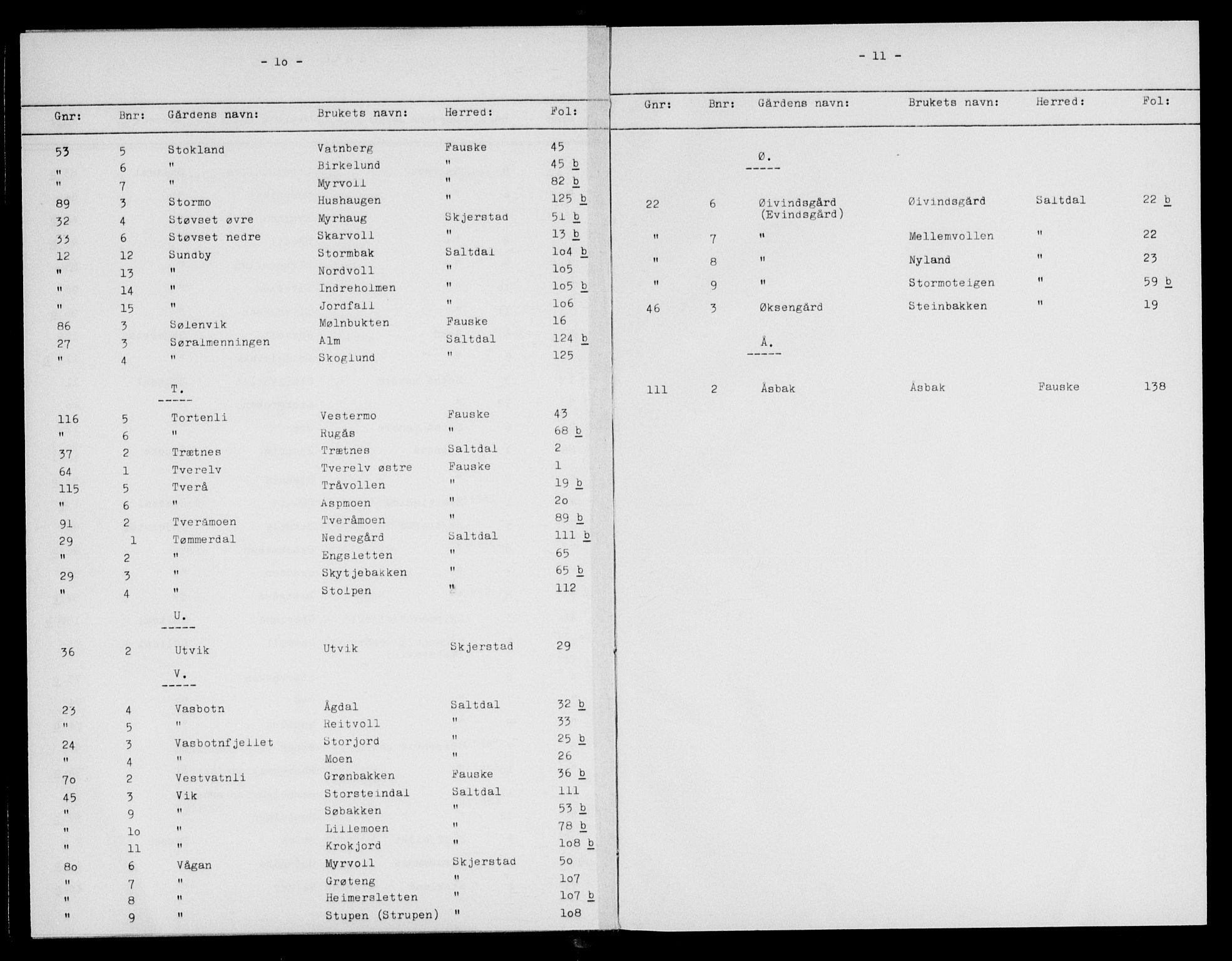 Salten sorenskriveri, SAT/A-4578/1/2/2A/L0020: Panteregister nr. 20, 1860-1907, s. 10-11