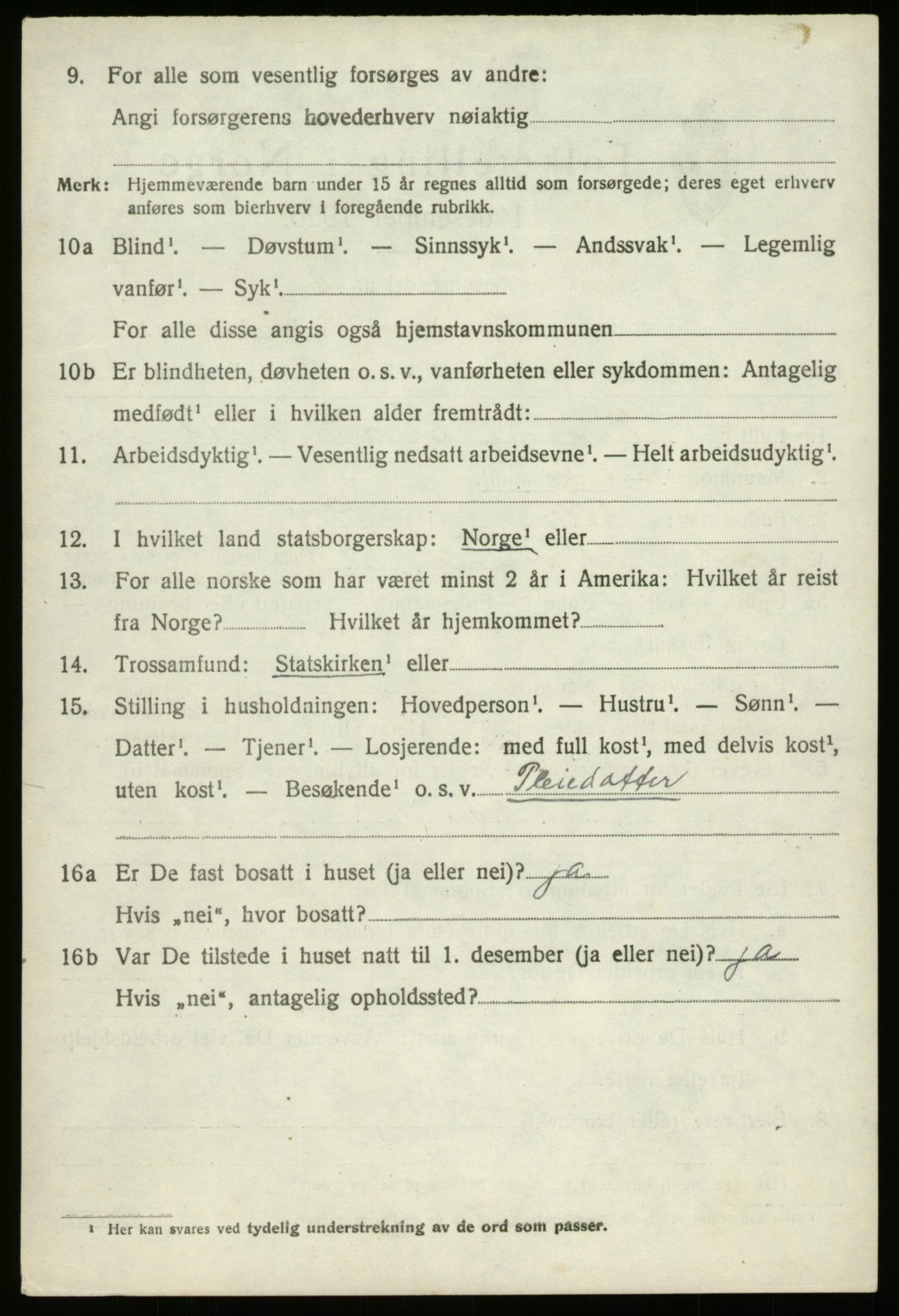 SAB, Folketelling 1920 for 1444 Hornindal herred, 1920, s. 3489