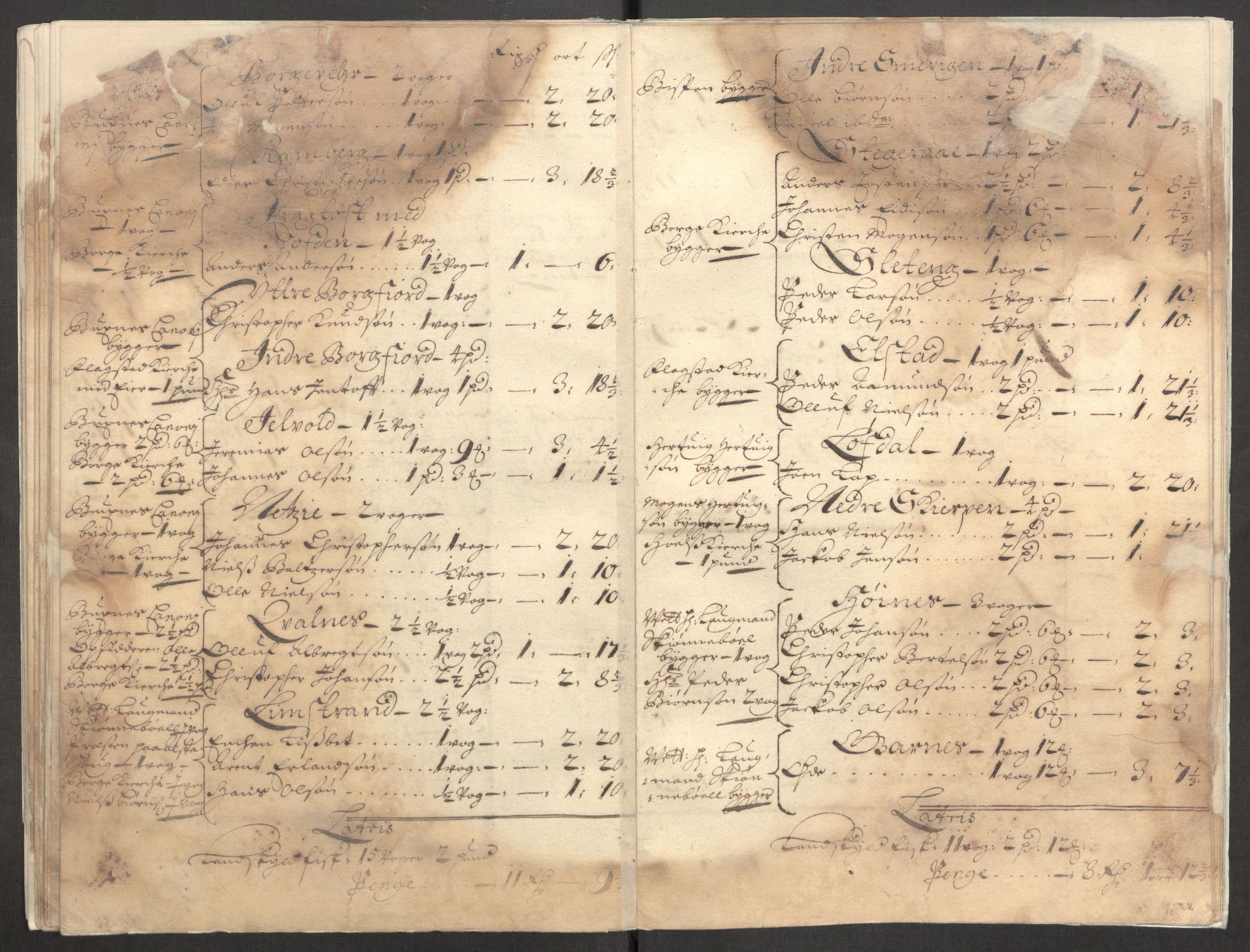 Rentekammeret inntil 1814, Reviderte regnskaper, Fogderegnskap, RA/EA-4092/R67/L4678: Fogderegnskap Vesterålen, Andenes og Lofoten, 1696-1708, s. 402