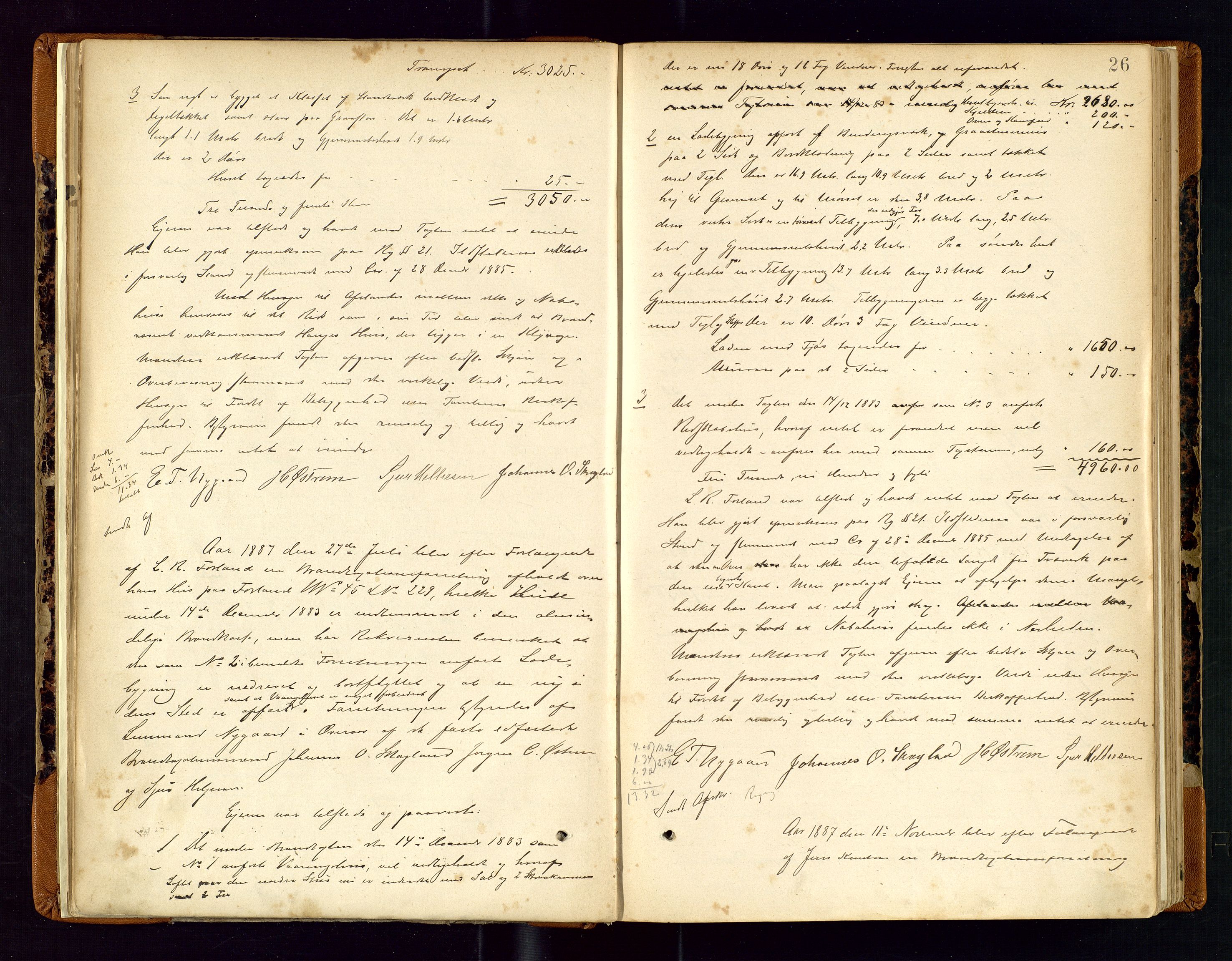 Torvestad lensmannskontor, SAST/A-100307/1/Goa/L0002: "Brandtaxationsprotokol for Torvestad Thinglag", 1883-1917, s. 25b-26a