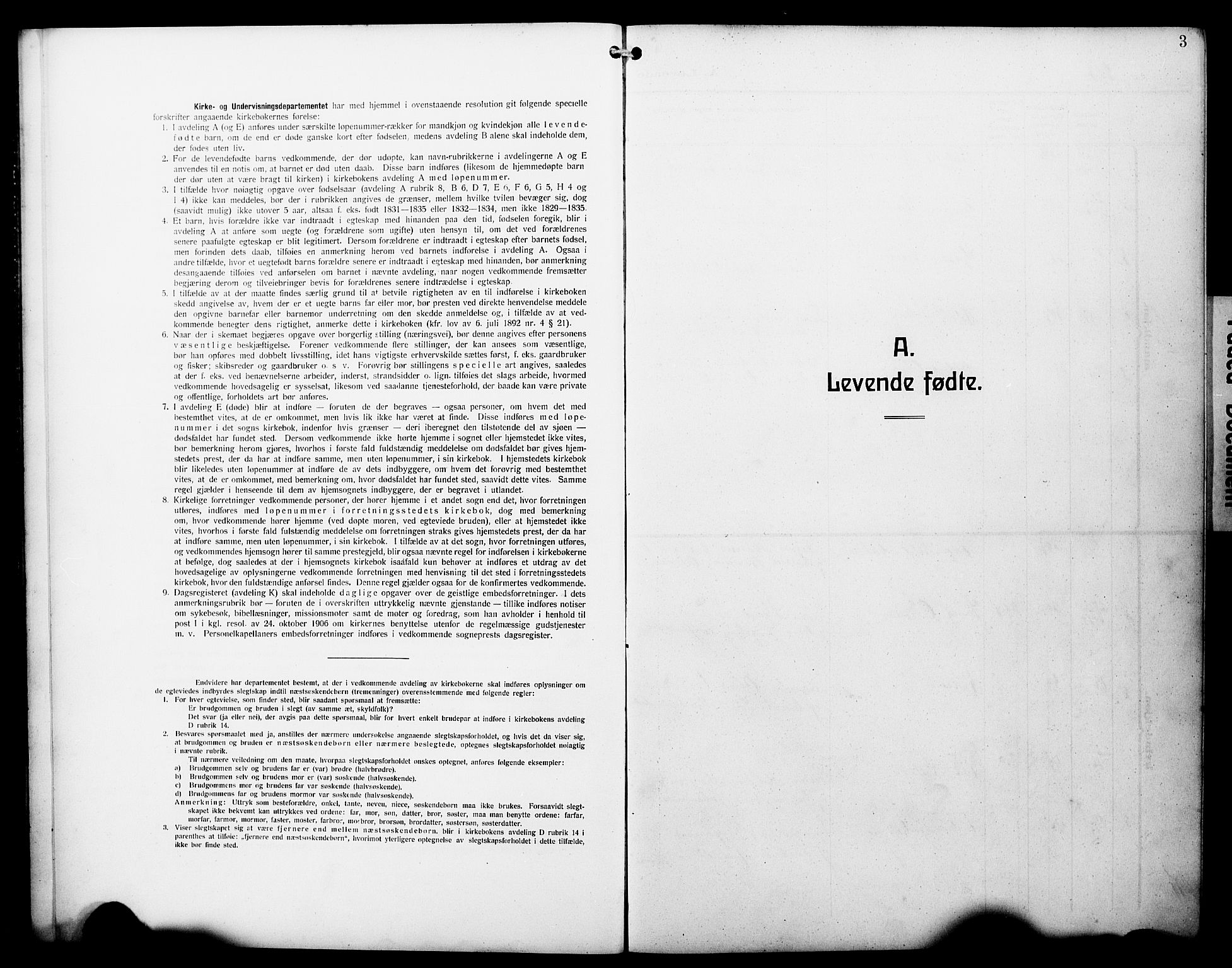 Lindås Sokneprestembete, SAB/A-76701/H/Hab: Klokkerbok nr. D 4, 1913-1928, s. 3