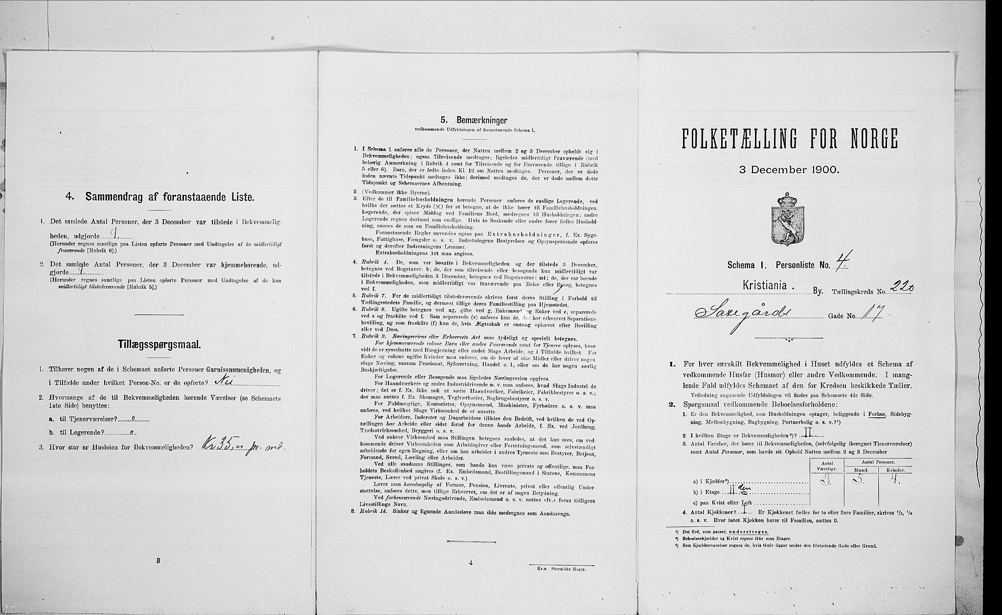 SAO, Folketelling 1900 for 0301 Kristiania kjøpstad, 1900, s. 79515
