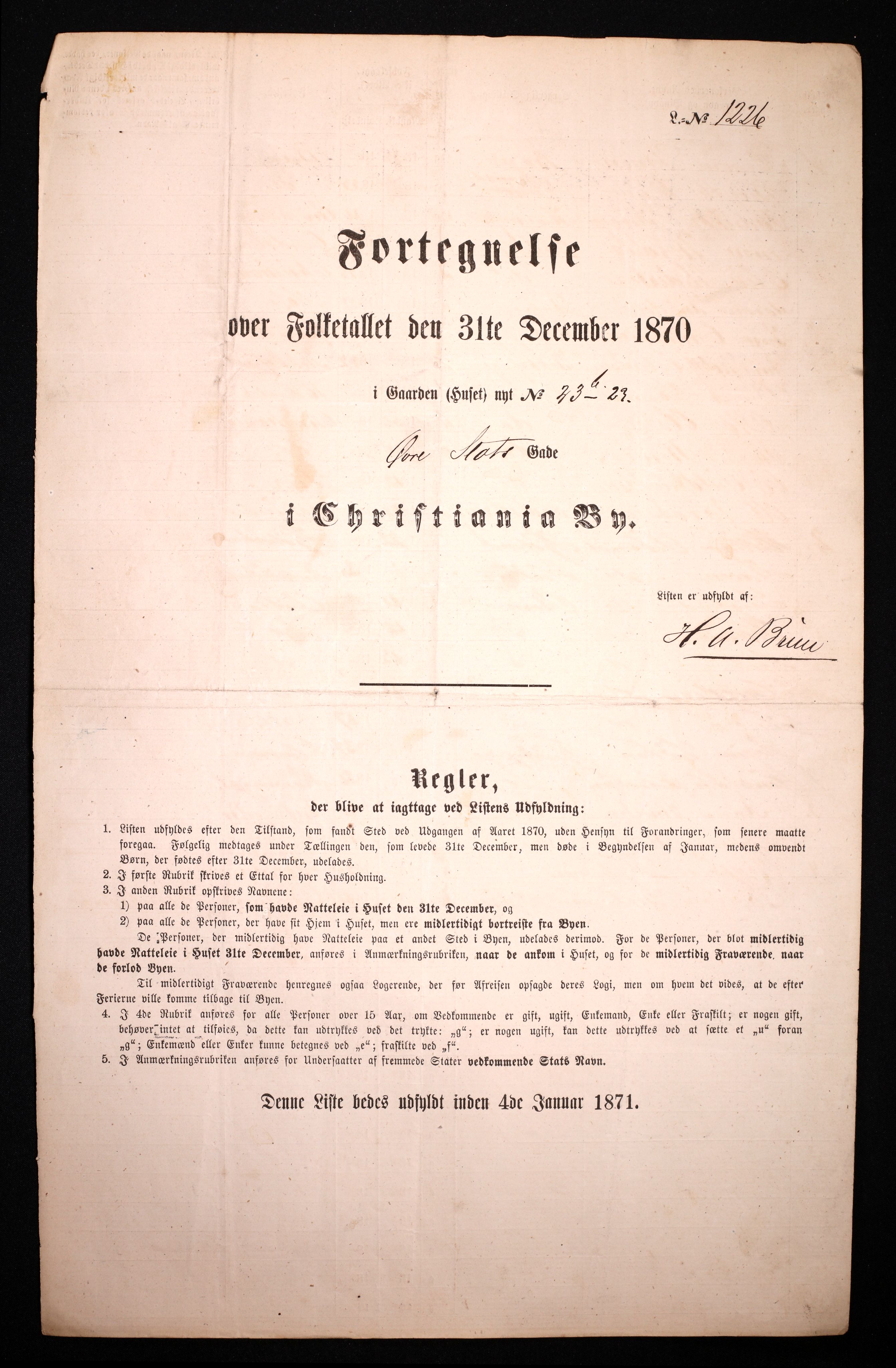 RA, Folketelling 1870 for 0301 Kristiania kjøpstad, 1870, s. 4733