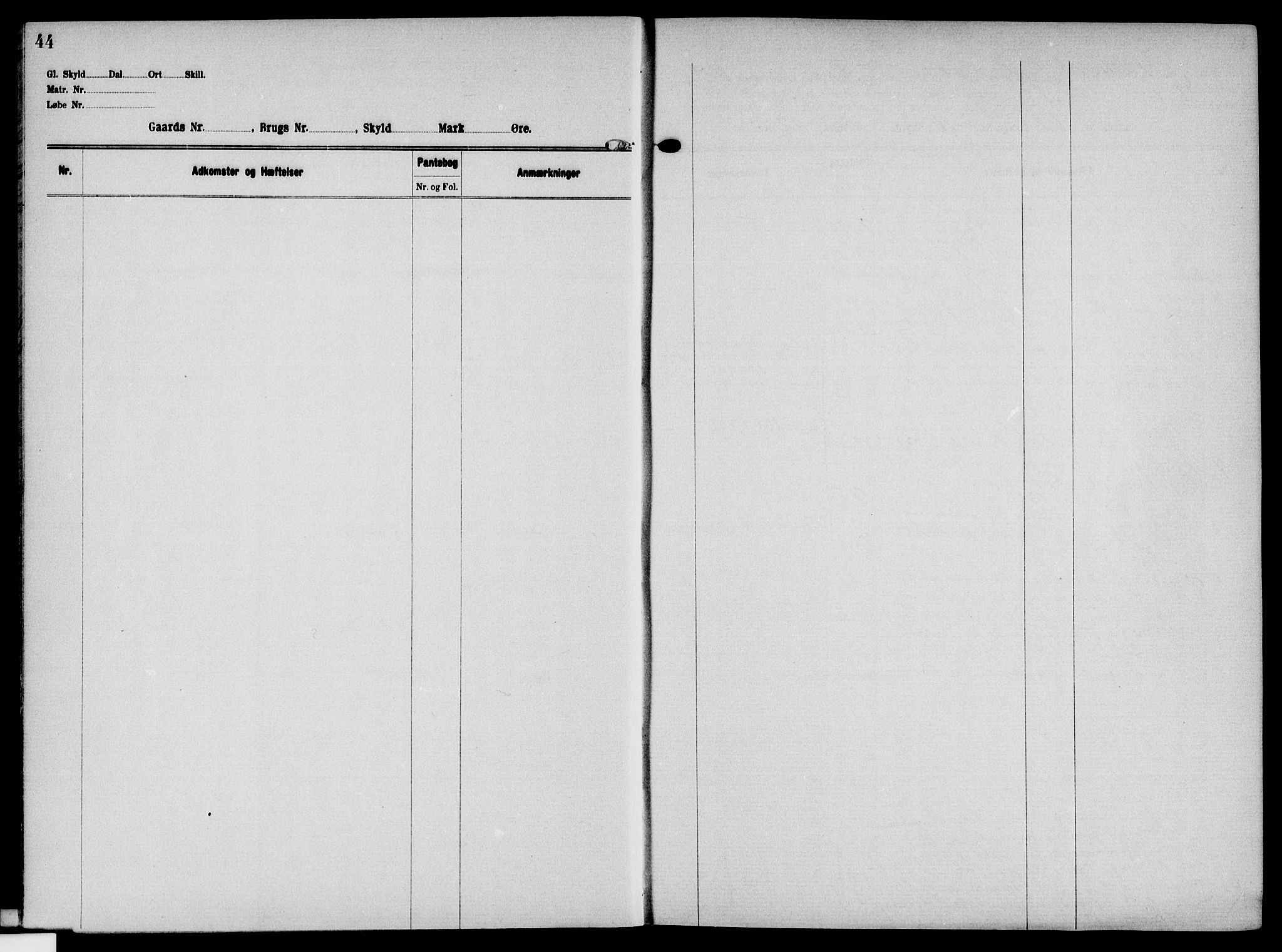 Solør tingrett, AV/SAH-TING-008/H/Ha/Hak/L0005: Panteregister nr. V, 1900-1935, s. 44