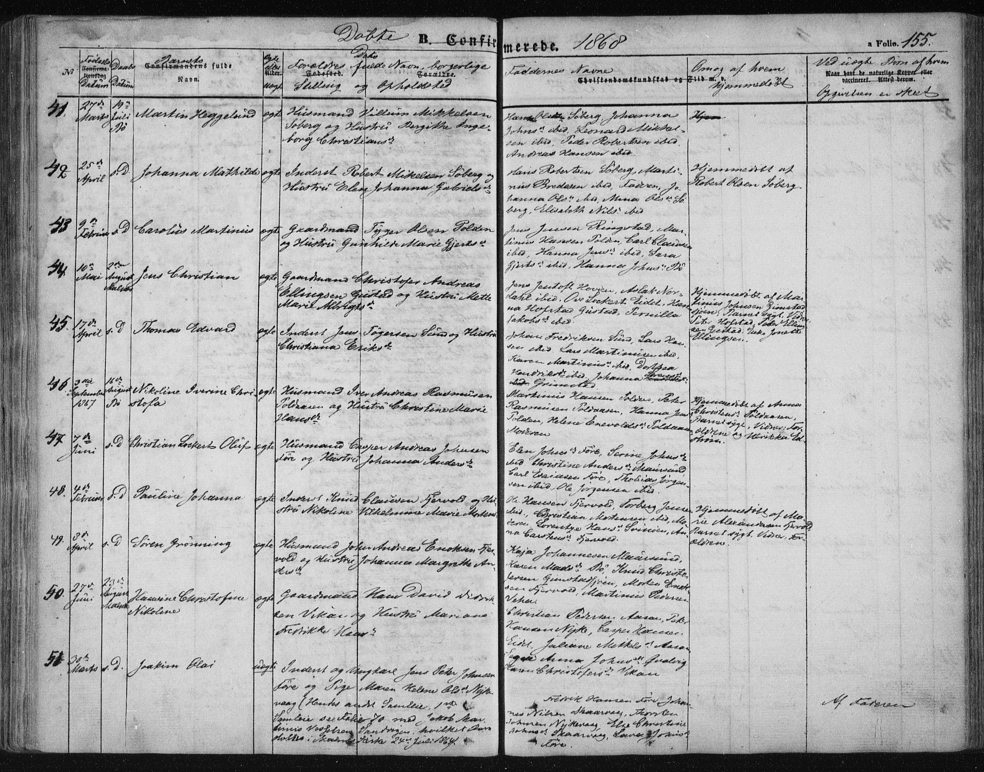 Ministerialprotokoller, klokkerbøker og fødselsregistre - Nordland, SAT/A-1459/891/L1300: Ministerialbok nr. 891A05, 1856-1870, s. 155