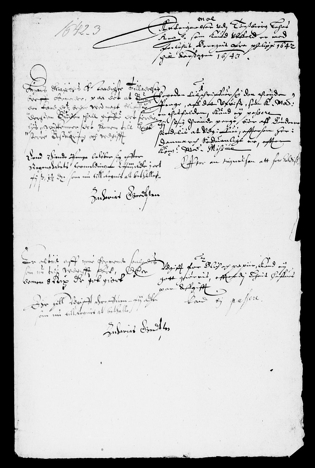 Rentekammeret inntil 1814, Reviderte regnskaper, Lensregnskaper, RA/EA-5023/R/Rb/Rbo/L0024: Tønsberg len, 1642-1644