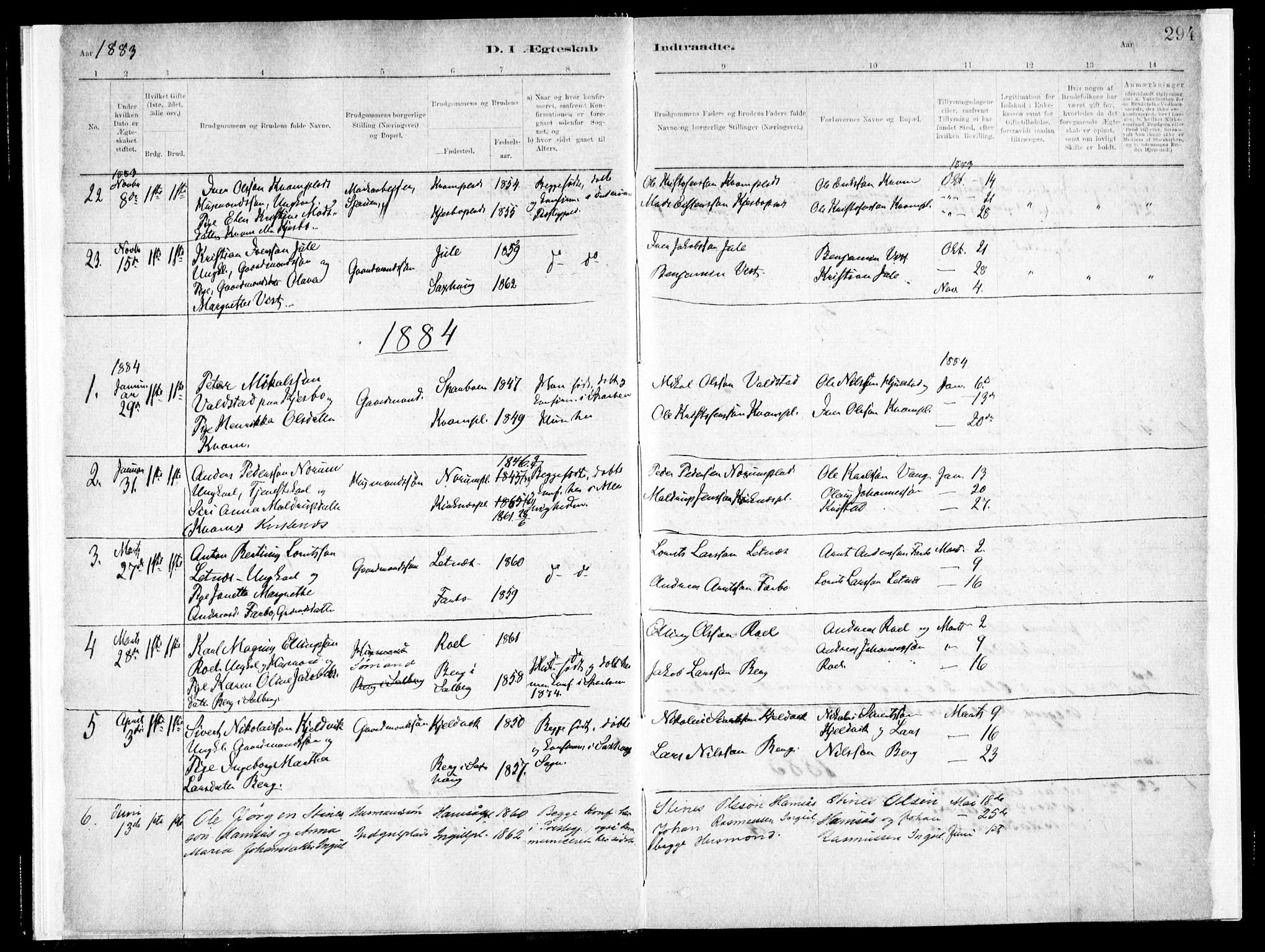 Ministerialprotokoller, klokkerbøker og fødselsregistre - Nord-Trøndelag, SAT/A-1458/730/L0285: Ministerialbok nr. 730A10, 1879-1914, s. 294