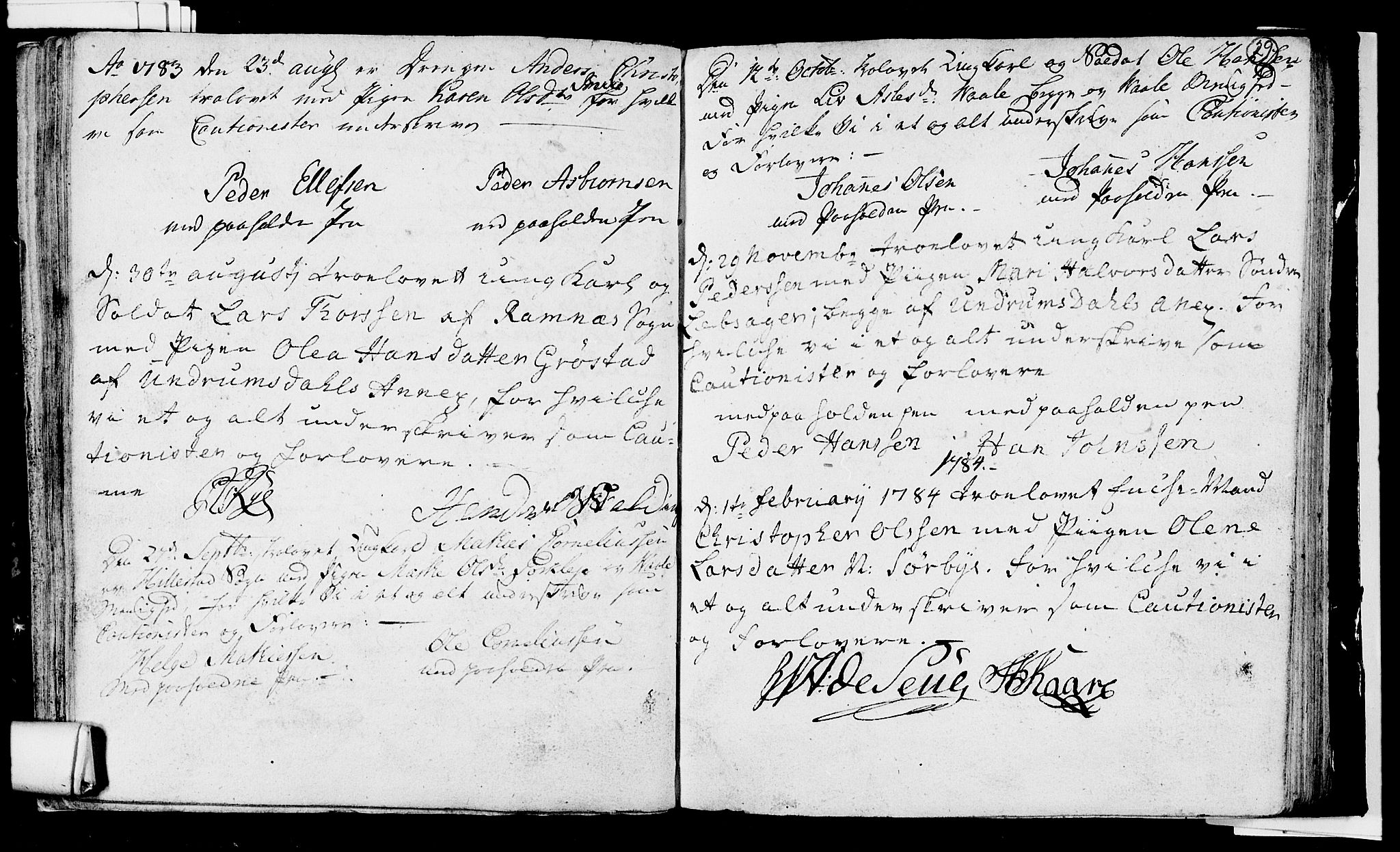 Våle kirkebøker, SAKO/A-334/H/Hb/L0002: Forlovererklæringer nr. 2, 1756-1799, s. 29